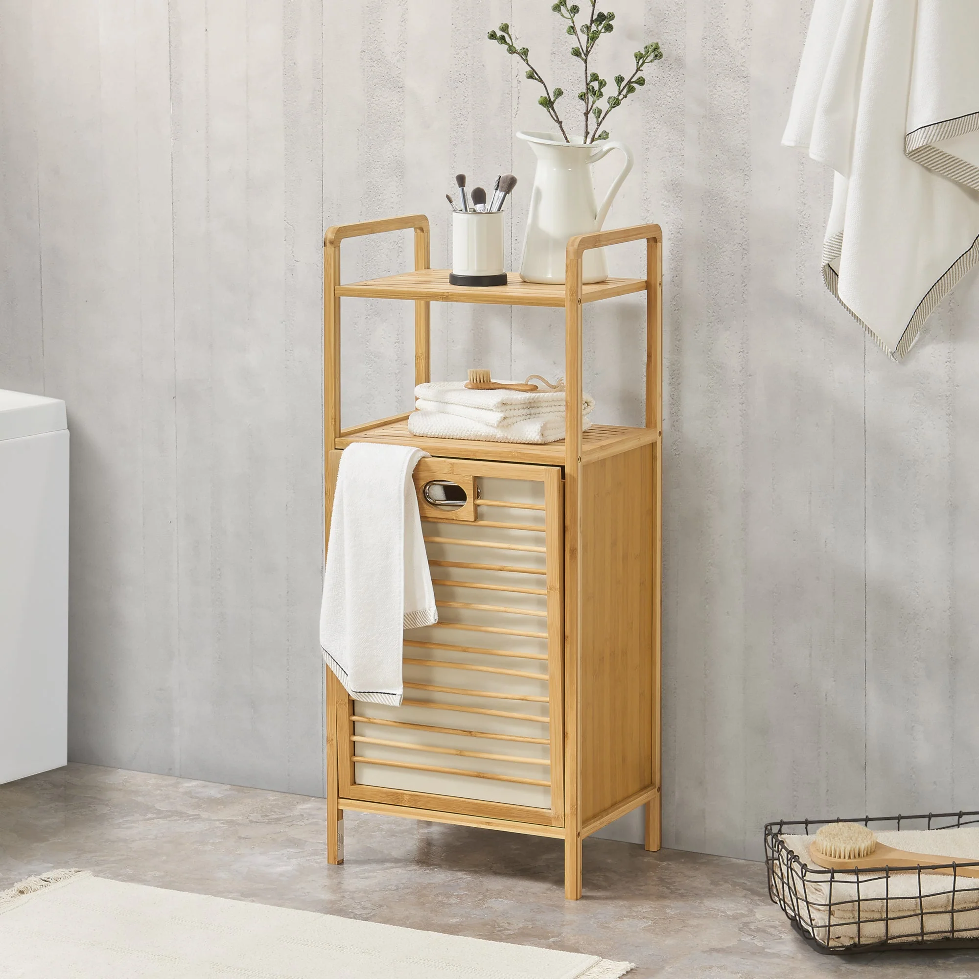 Bambus Wäscheregal Rendalen 40x30x95 cm [en.casa] - Image 2