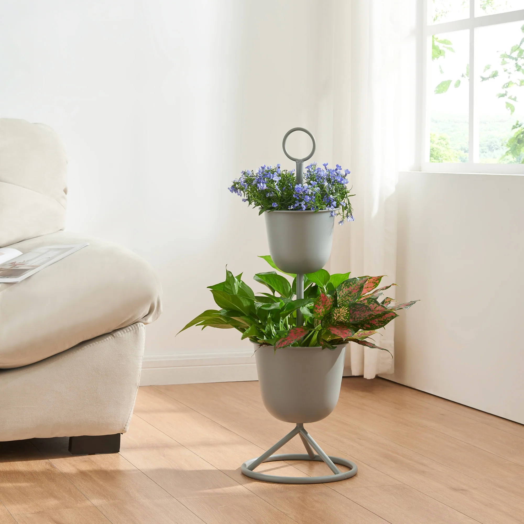 Blumenständer Alphen mit Pflanzentöpfen Metall [en.casa] - Image 5