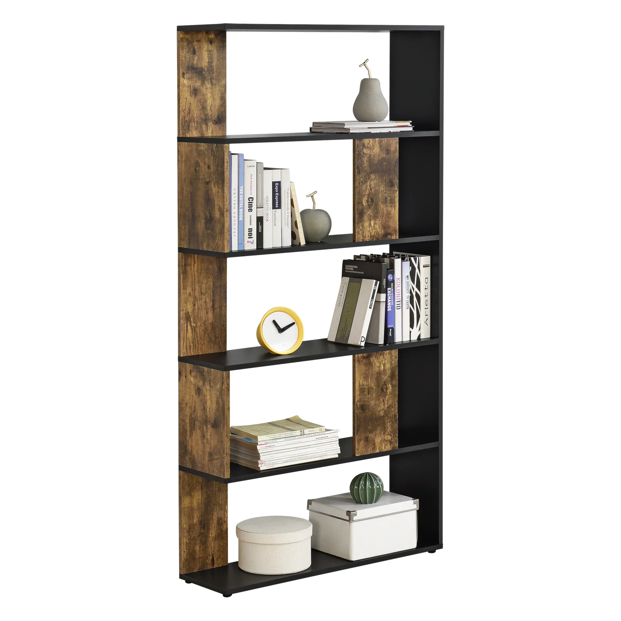 Bücherregal Aneby 159x80x24cm mit 5 Ablageflächen versch. Farben [en.casa] - Image 3