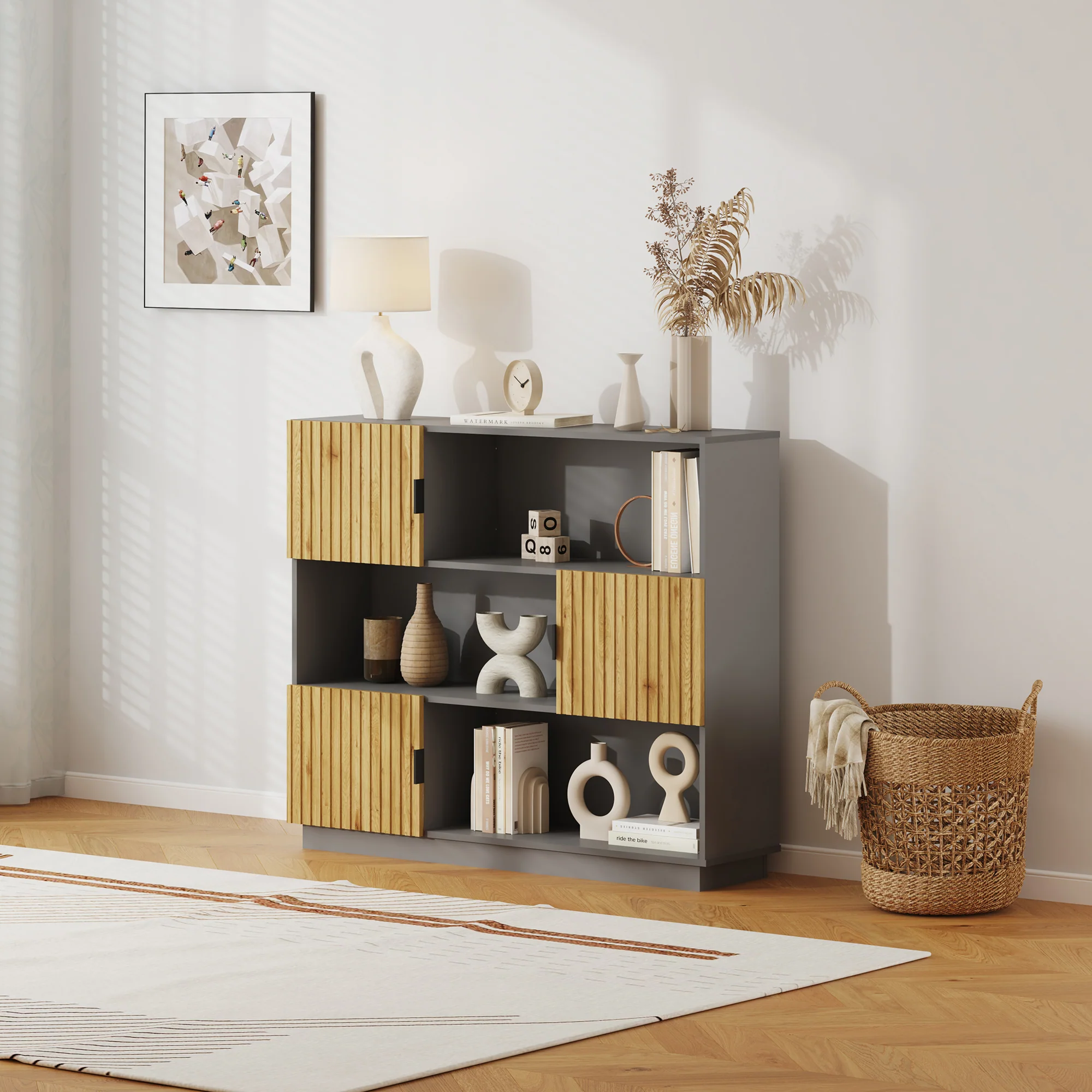 Bücherregal Verhundar 102x120x30 cm [en.casa] - Image 3