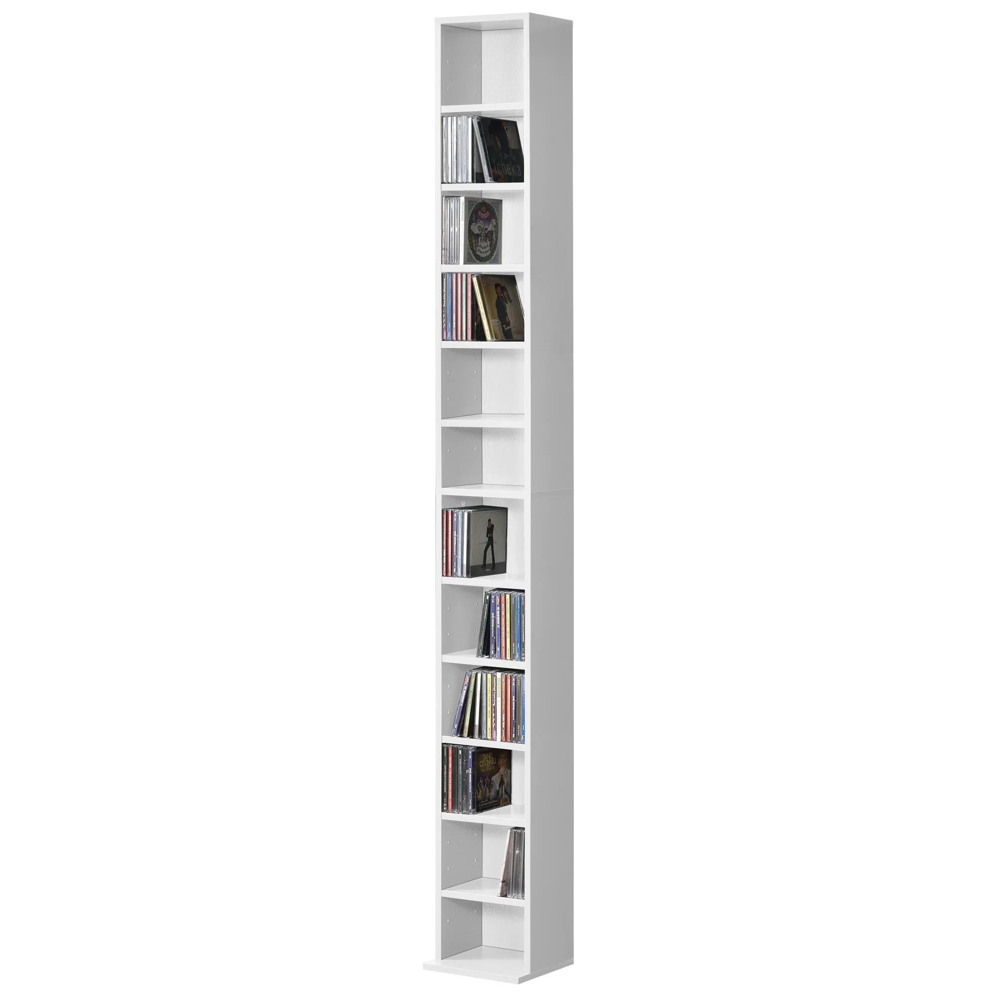CD Regal Tynset 175x20x20 cm mit 12 Fächern [en.casa] - Image 4