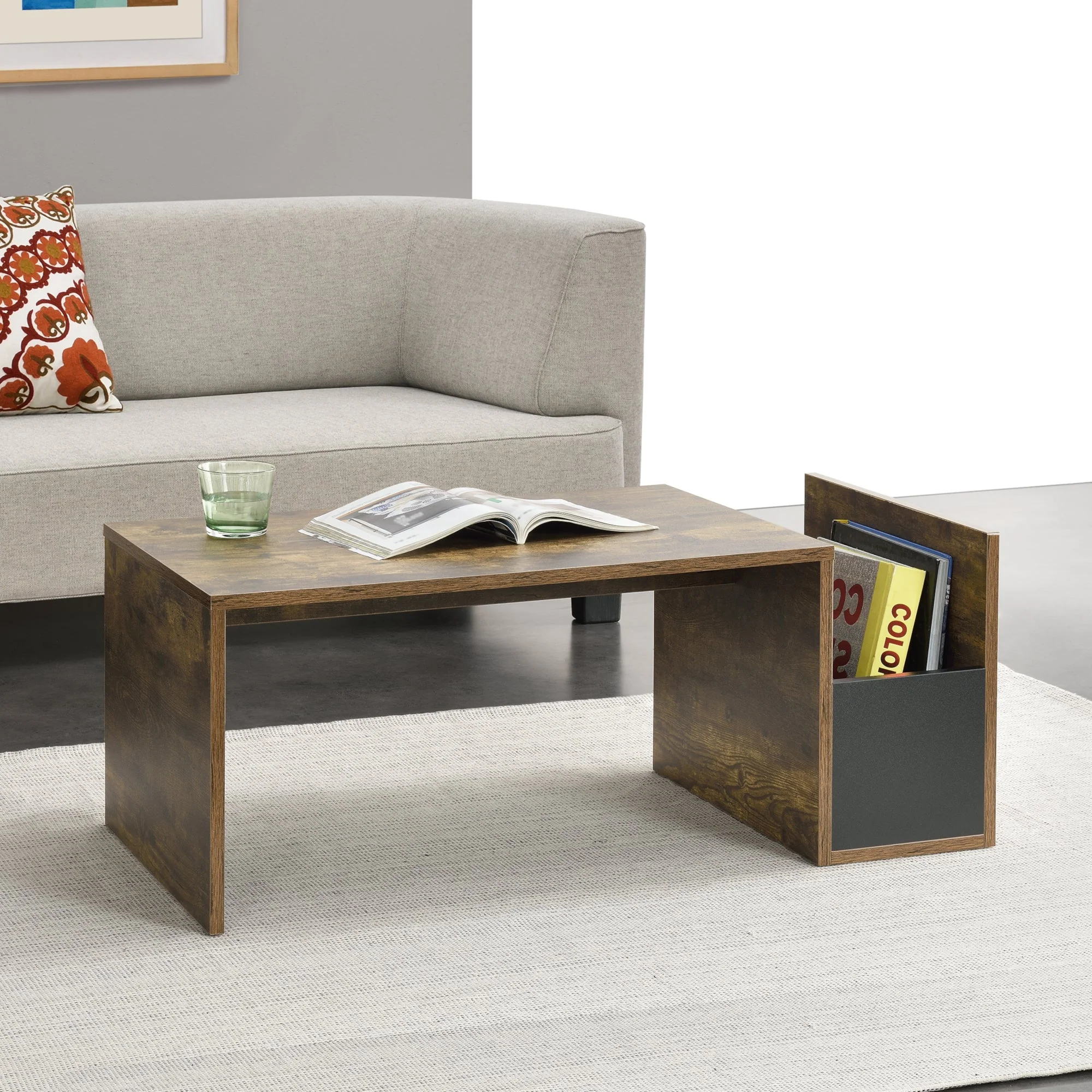 Couchtisch Bollnäs 90x45x35 cm mit Ablagefach versch. Farben en.casa - Image 6