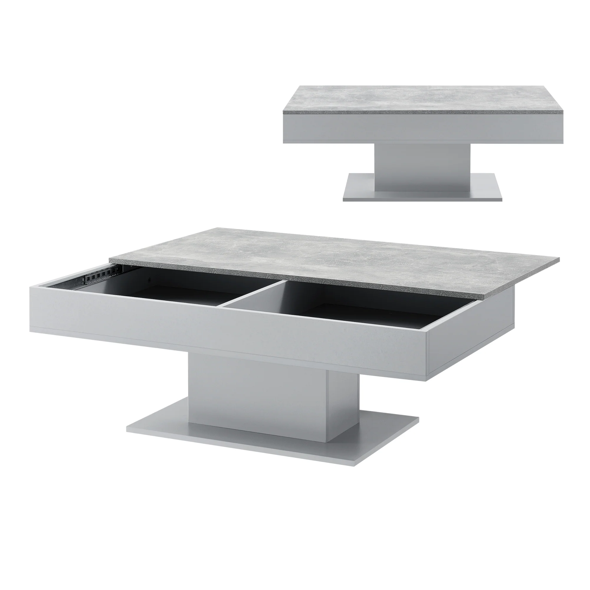 Couchtisch Lünen mit 2 Staufächern versch. Farben [en.casa] - Image 2