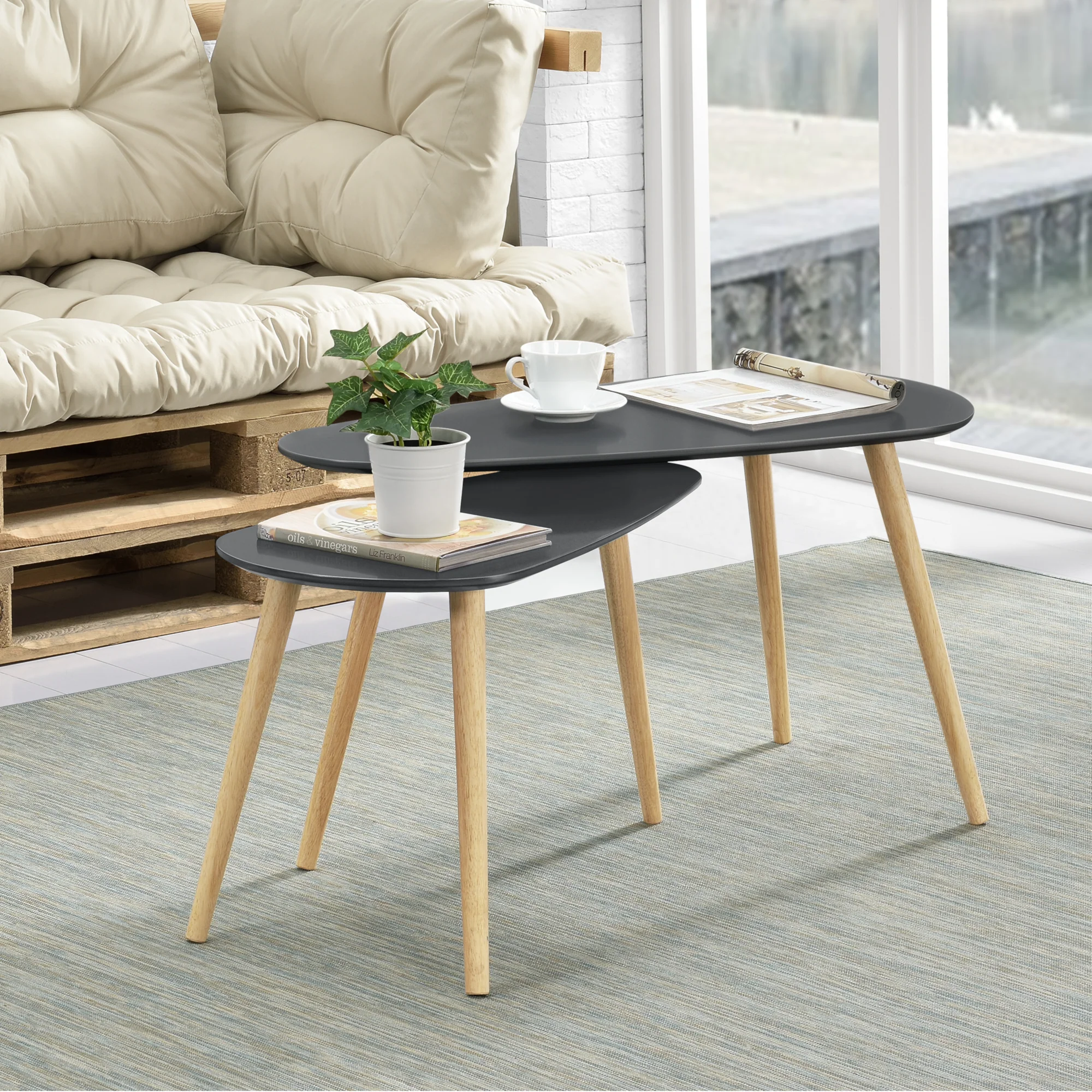 Couchtisch-Set Langesund in versch. Farben und Größen en.casa - Image 2