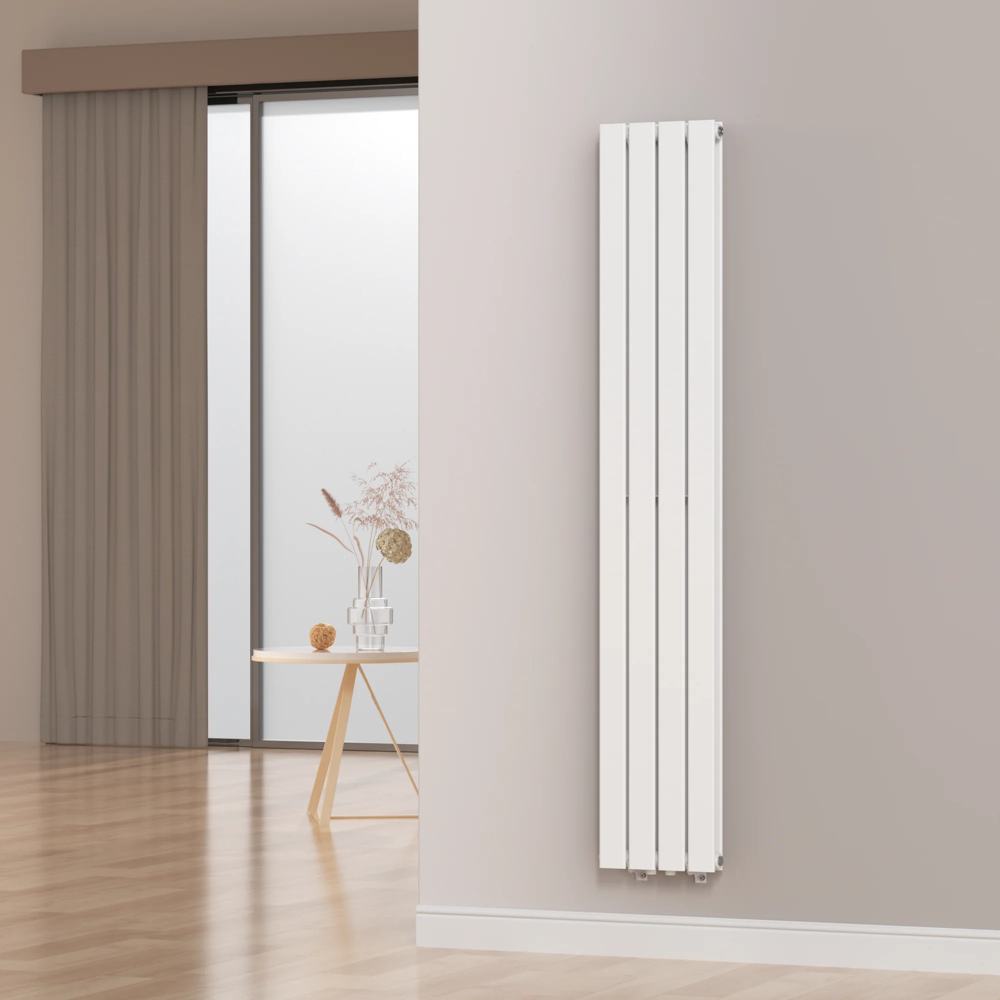 Designheizkörper Nore Weiß 180x30cm Doppellagig 1122W [neu.haus] - Image 2