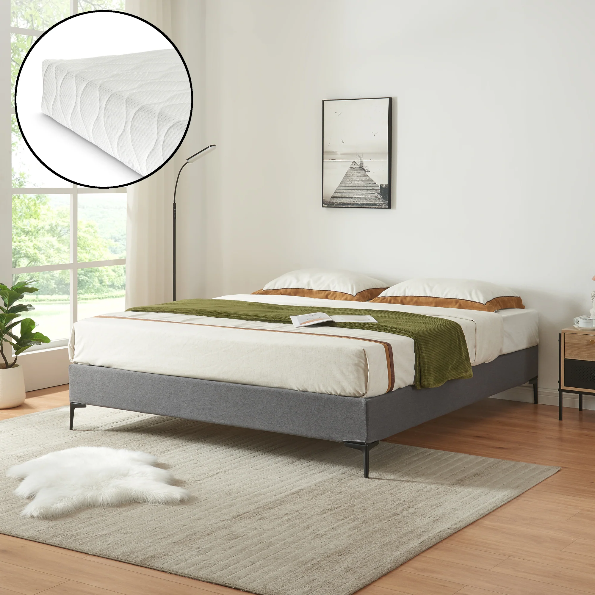 Doppelbett Lilla mit Matratze [en.casa] - Image 11
