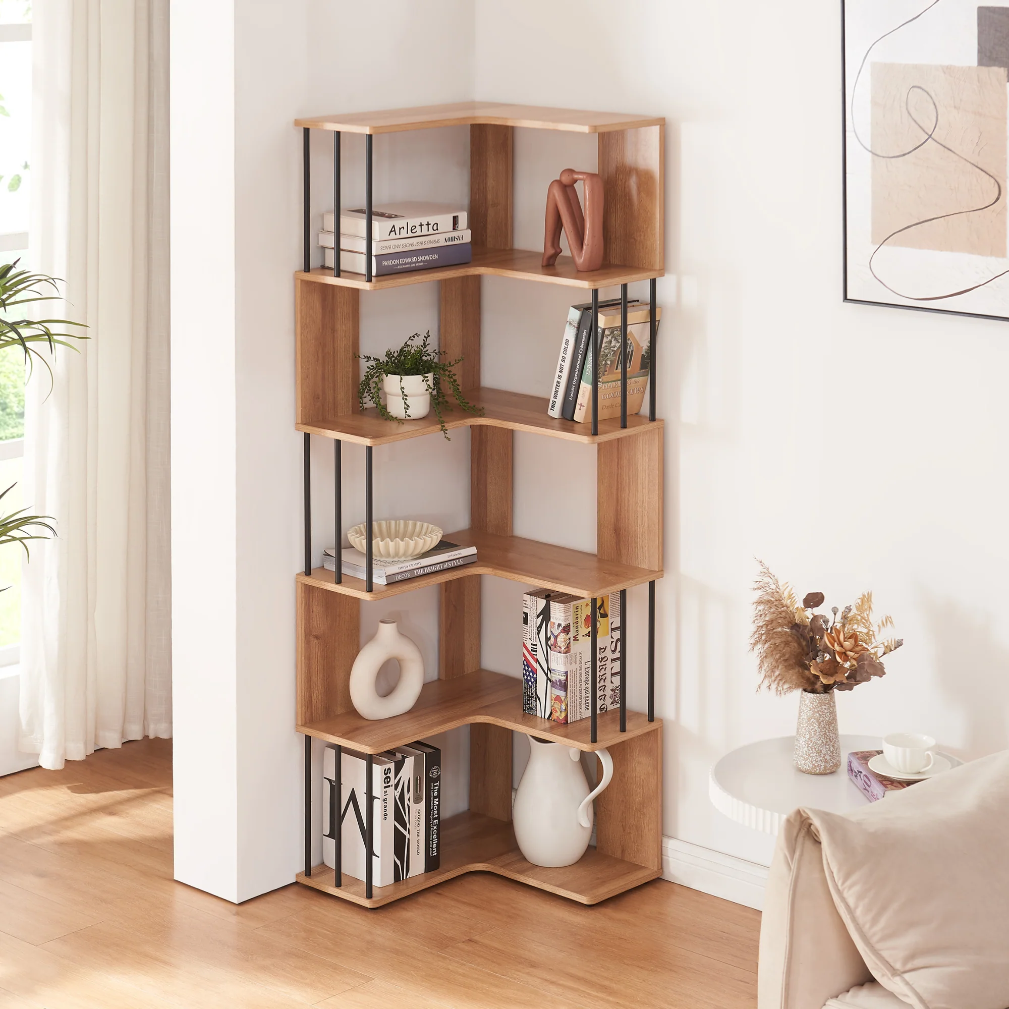 Eckregal Afrel 160x54x54 cm [en.casa]