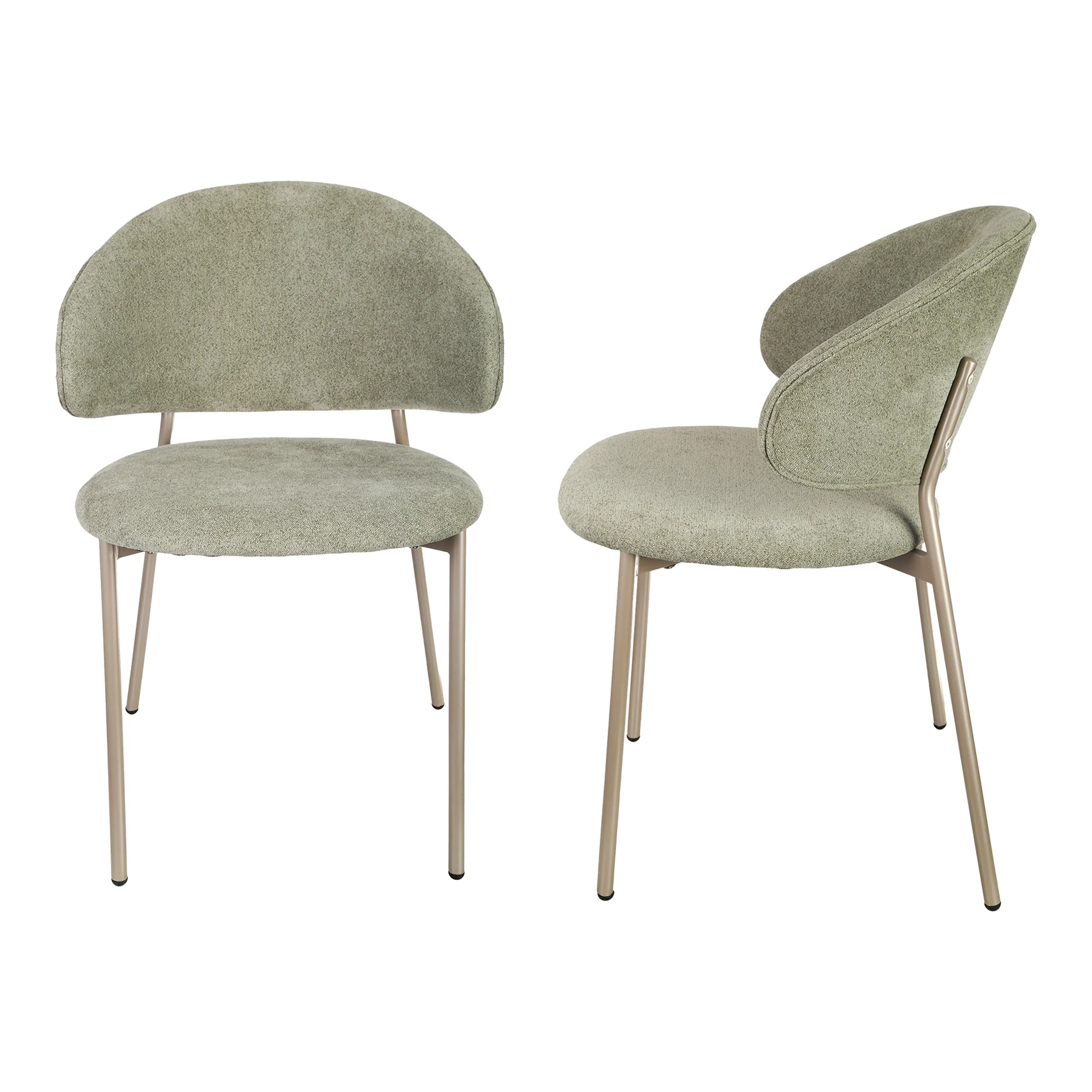 Esszimmerstuhlset Lipis Textil Grün im Set [en.casa] - Image 2