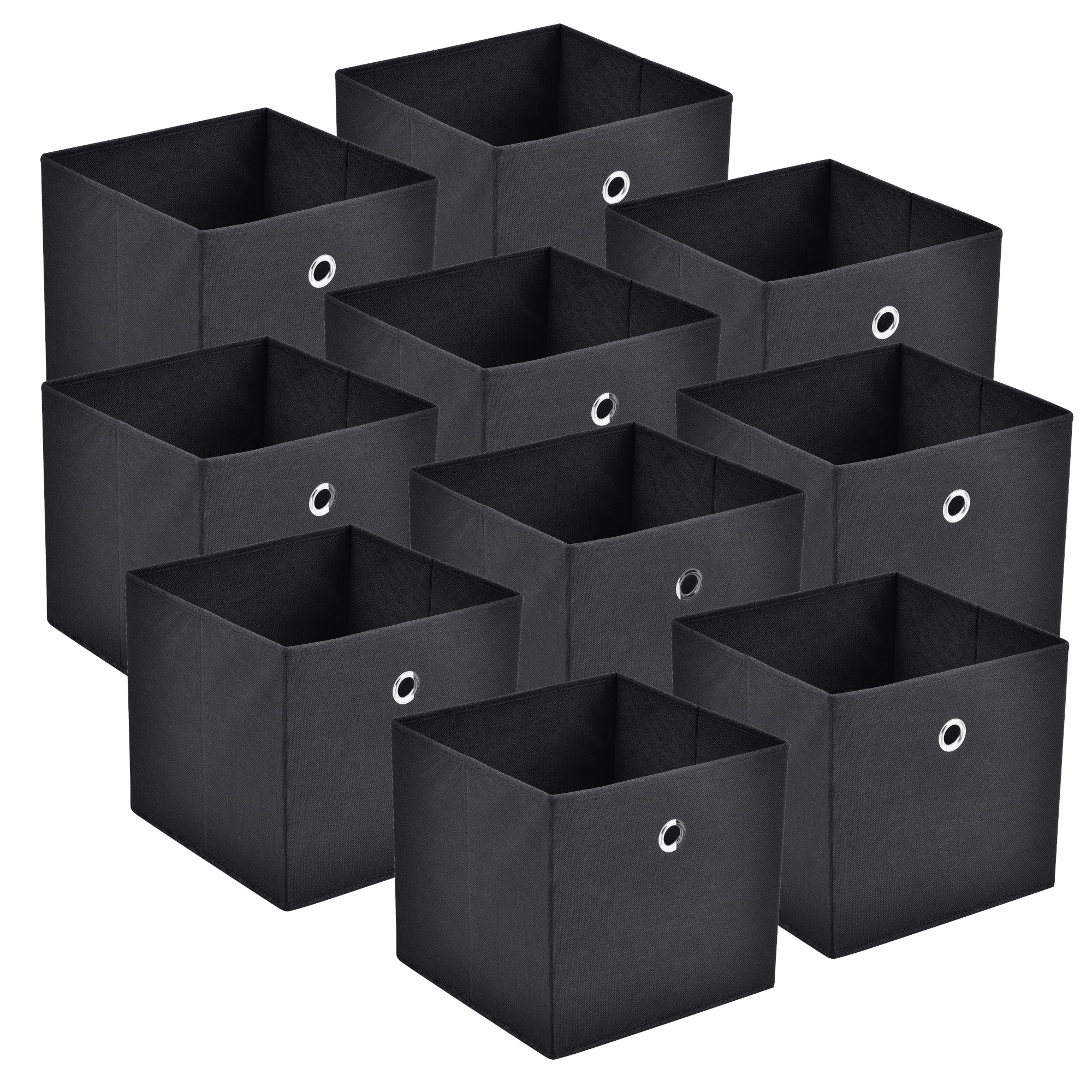 Faltbox 10er-Set 30x30x28 cm Vliesstoff versch. Farben en.casa - Image 3