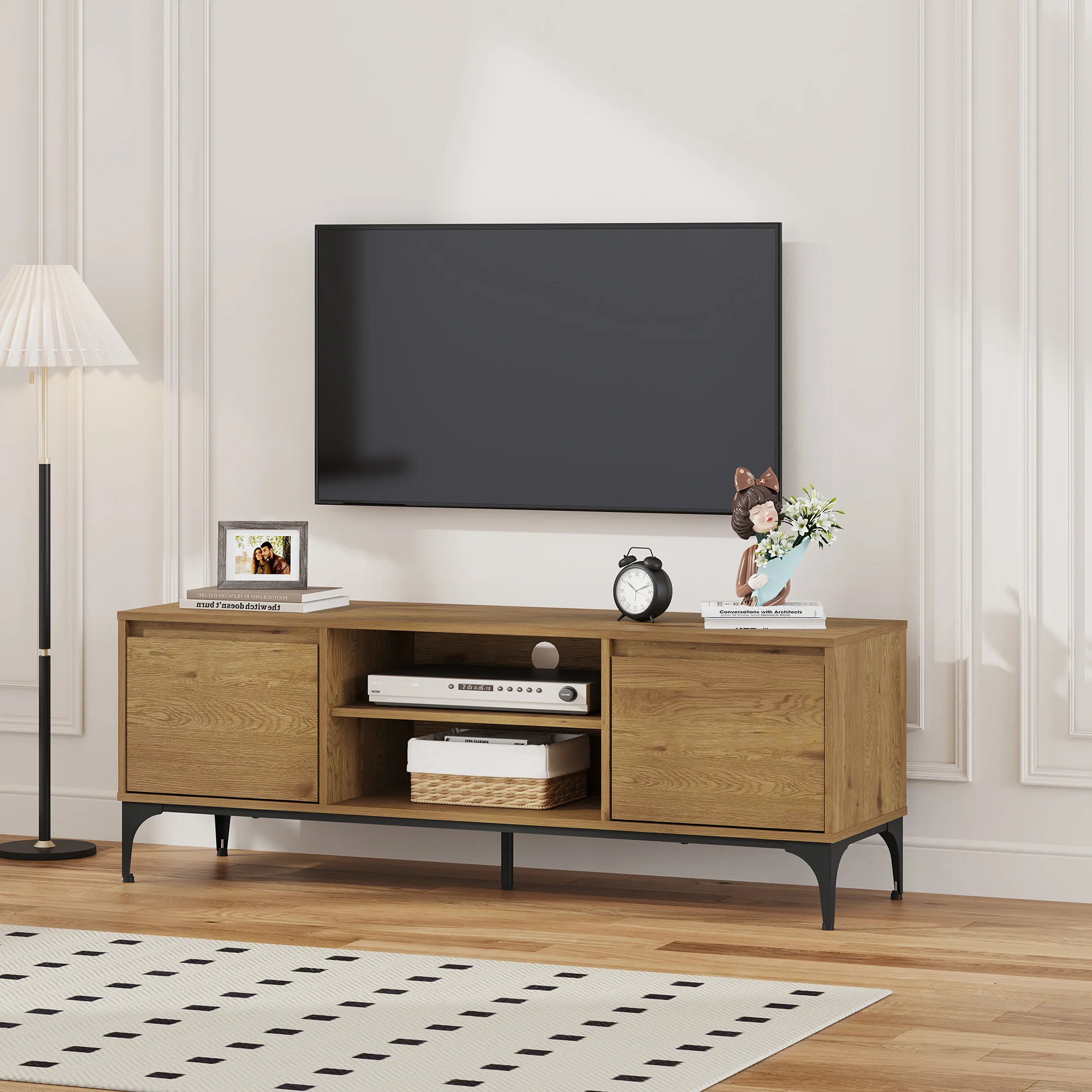 Fernsehschrank Kistiandi 140x40x50 cm [en.casa] - Image 2