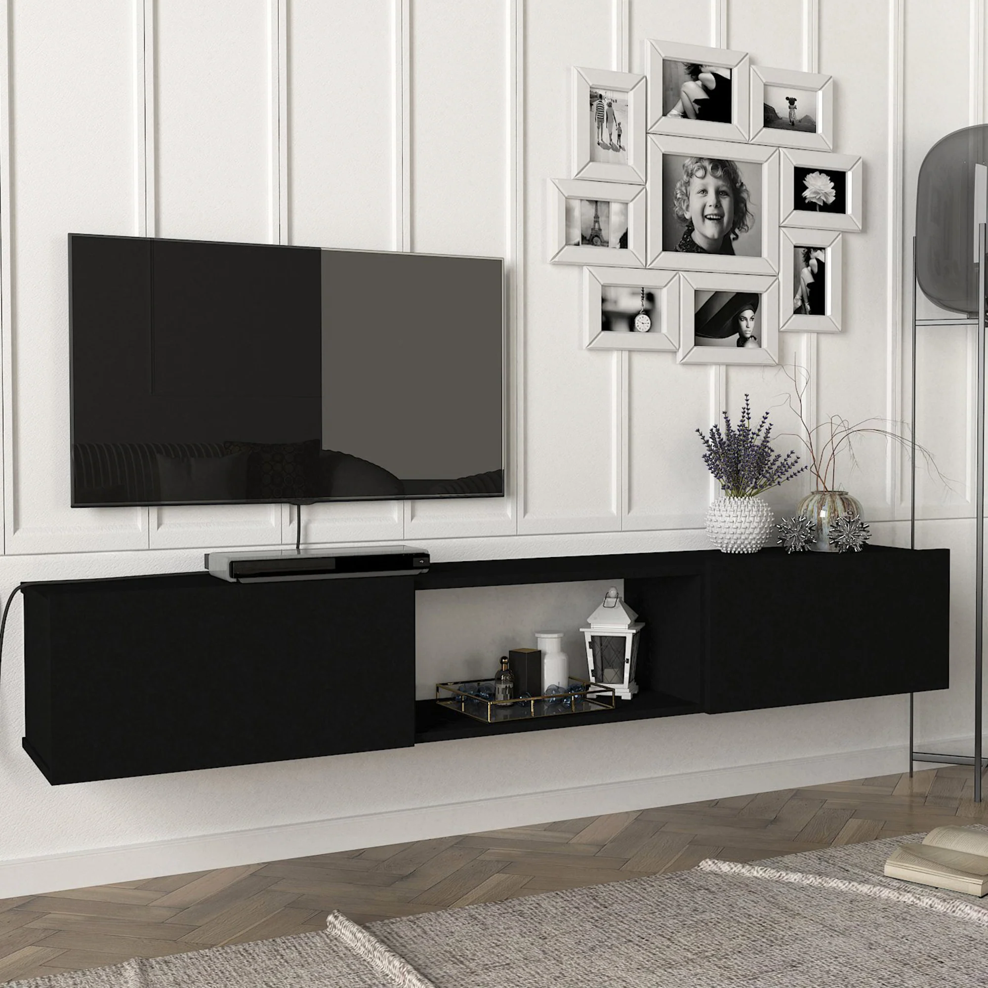 Fernsehschrank Paltamo 180x31x29,5cm in verschiedenen Farben [en.casa] - Image 8