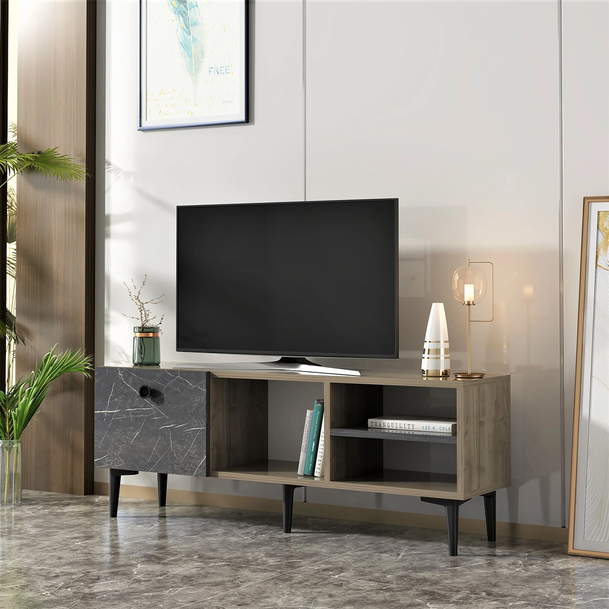 Fernsehtisch Nannestad 45x120x30 cm in versch. Farben [en.casa]