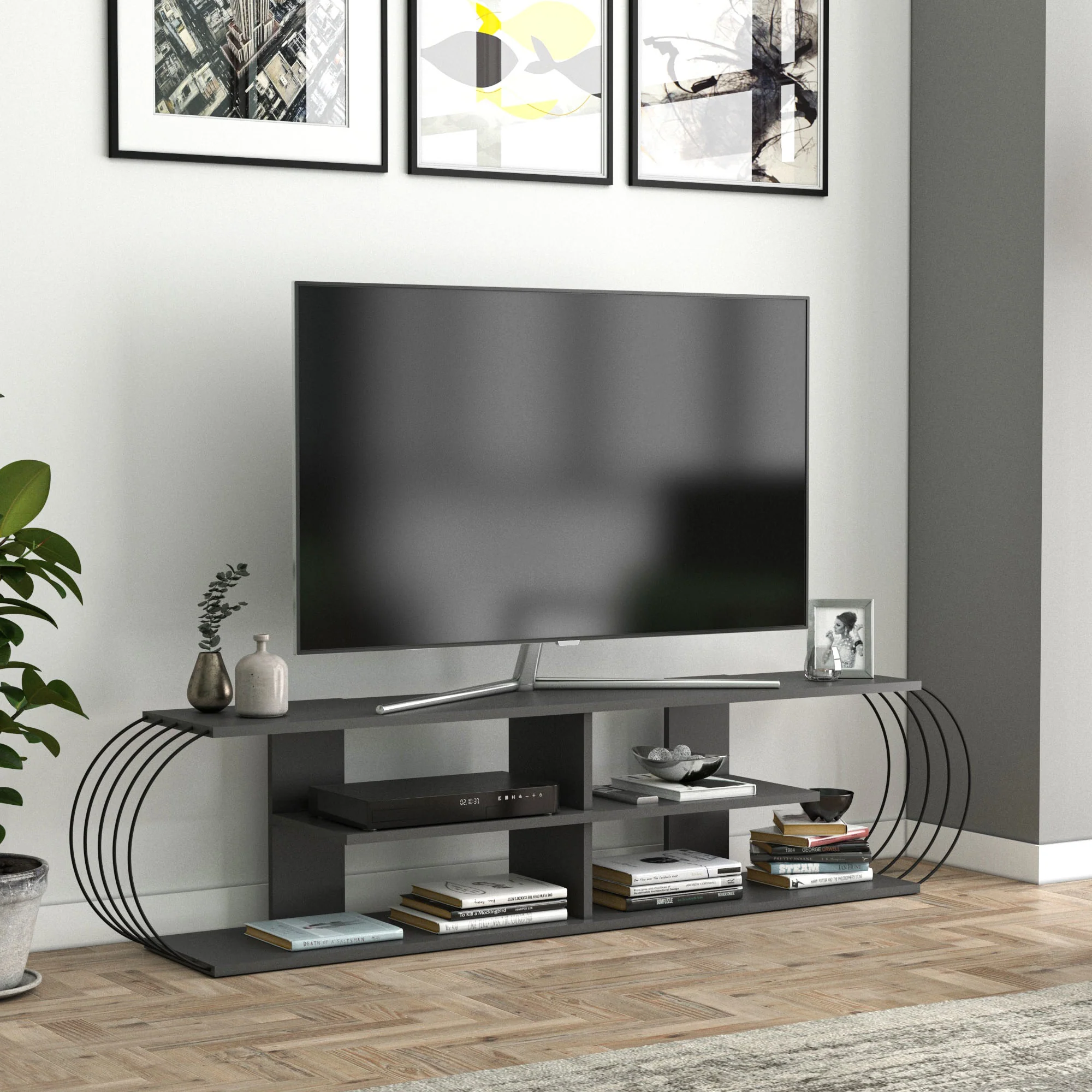 Fernsehtisch Robertsfors 180/172/160cm in versch. Farben [en.casa]