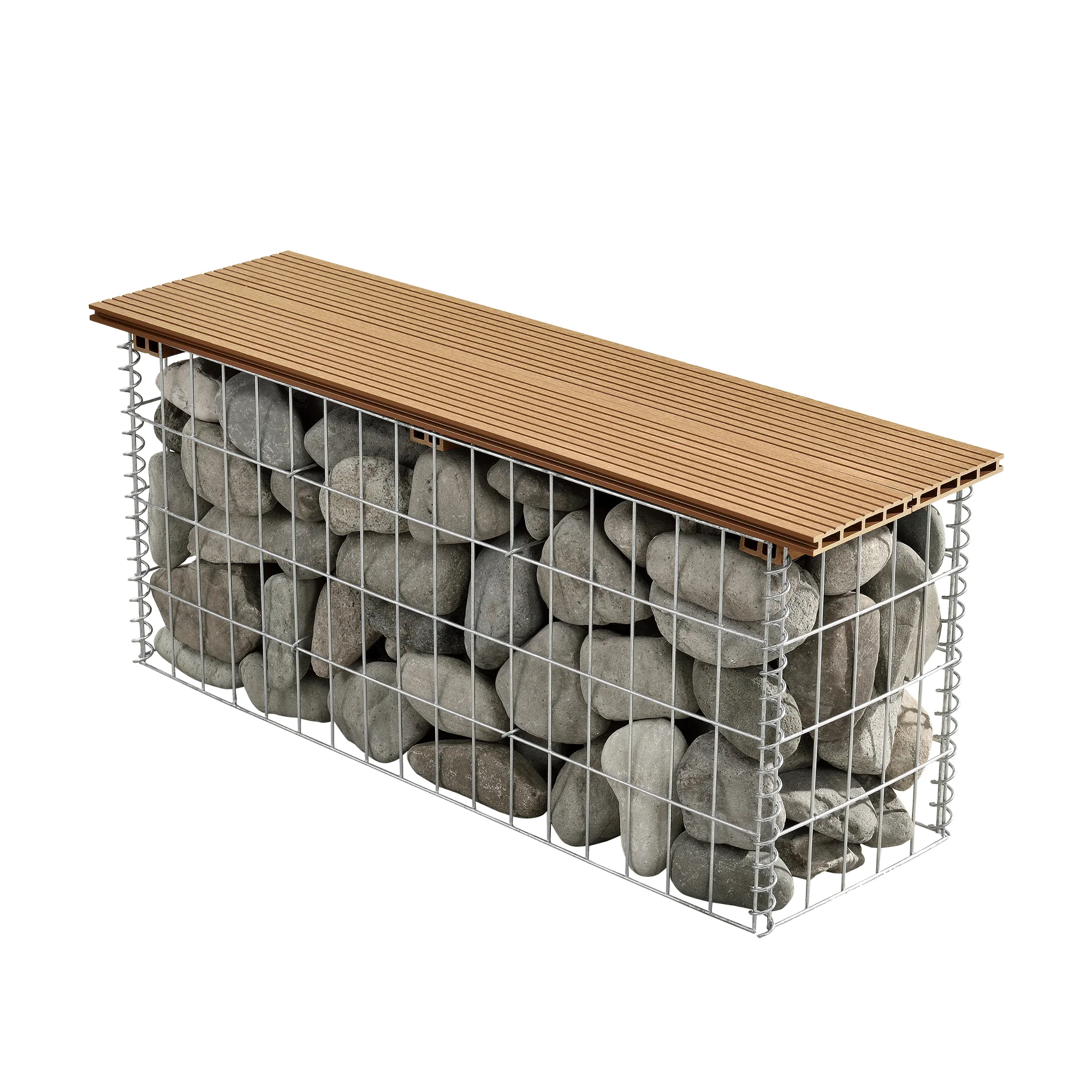 Gabionenbank Friesland WPC 100x45x30 cm in verschiedenen Farben pro.tec - Image 4