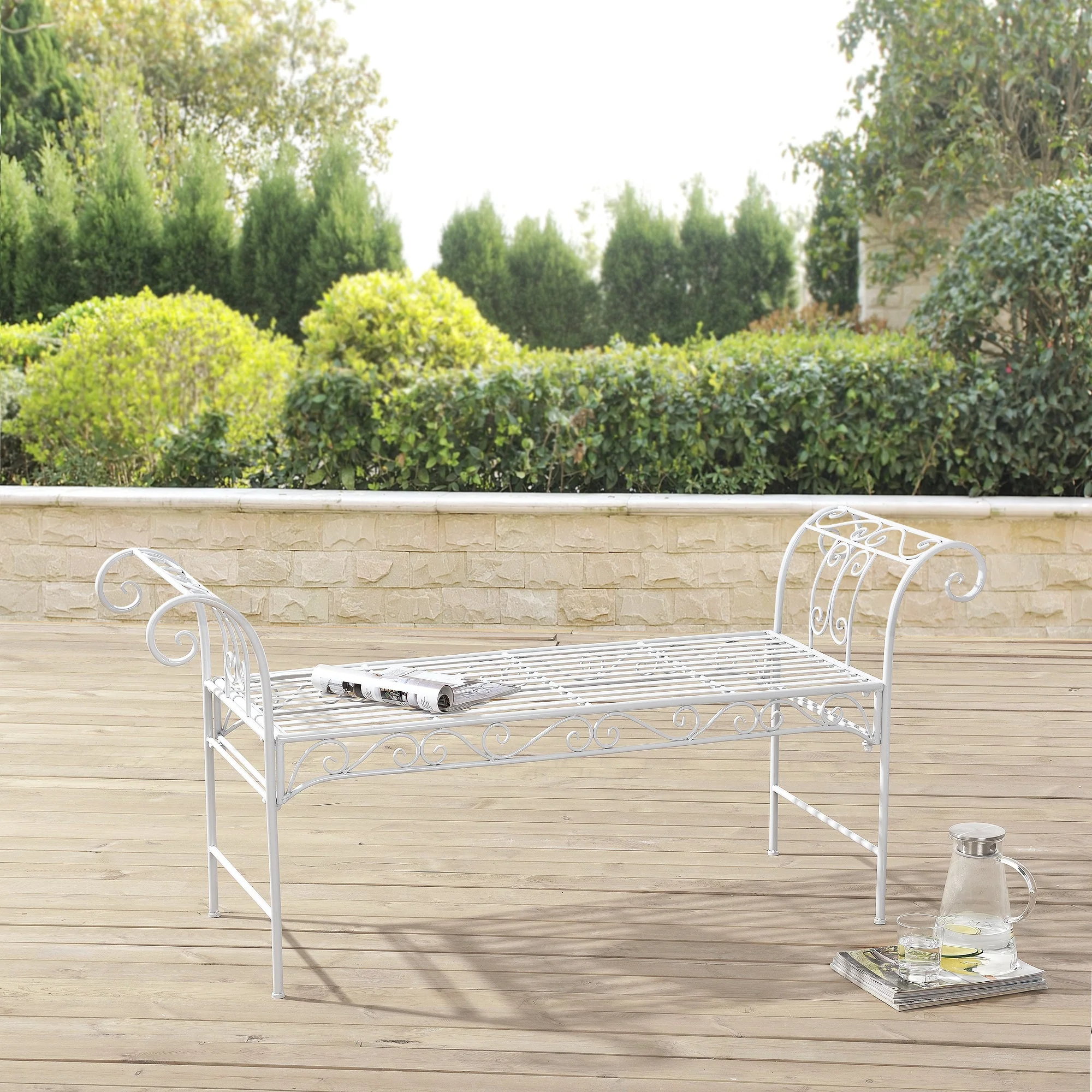 Gartenbank Cossila 70x147x46 cm versch. Farben en.casa - Image 5