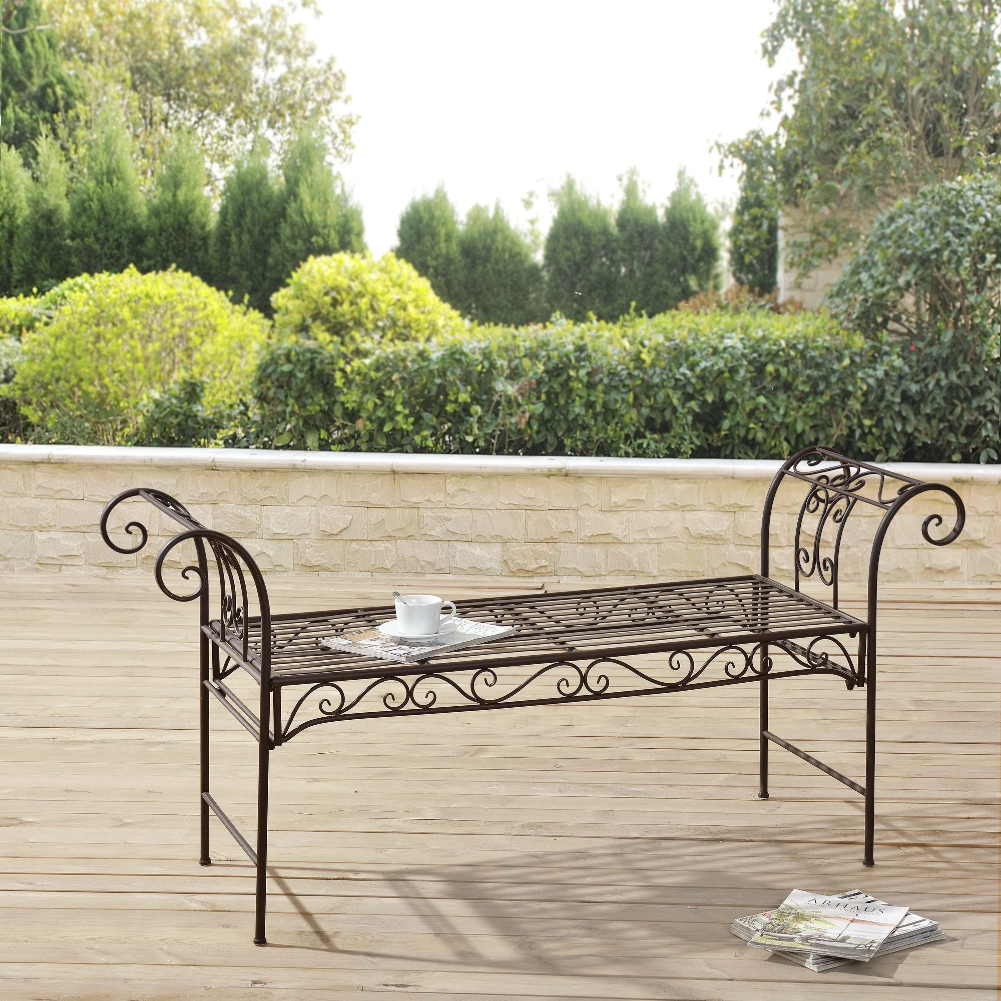 Gartenbank Cossila 70x147x46 cm versch. Farben en.casa - Image 7
