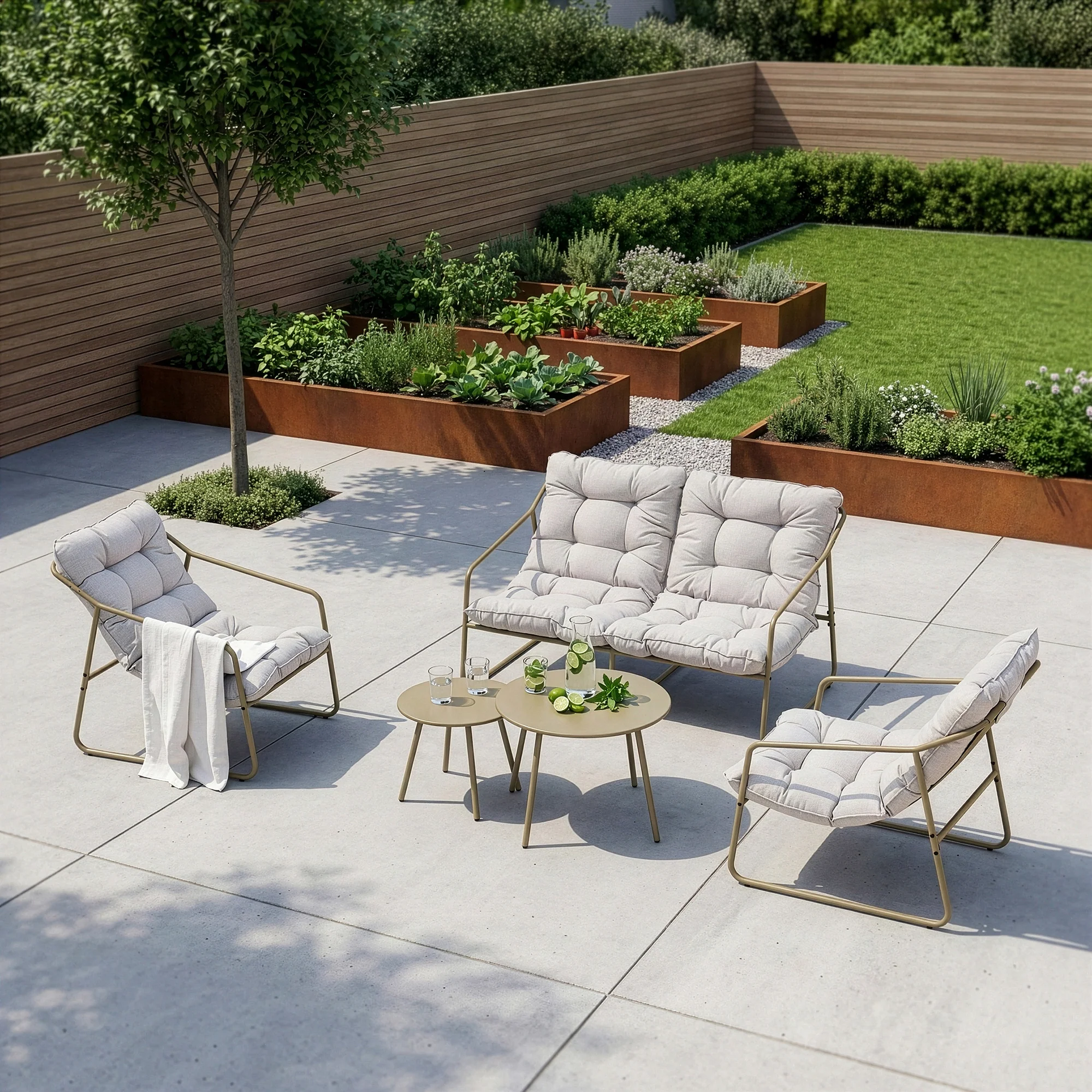 Gartenmöbelset Kivanta 5-tlg. [en.casa] - Image 2