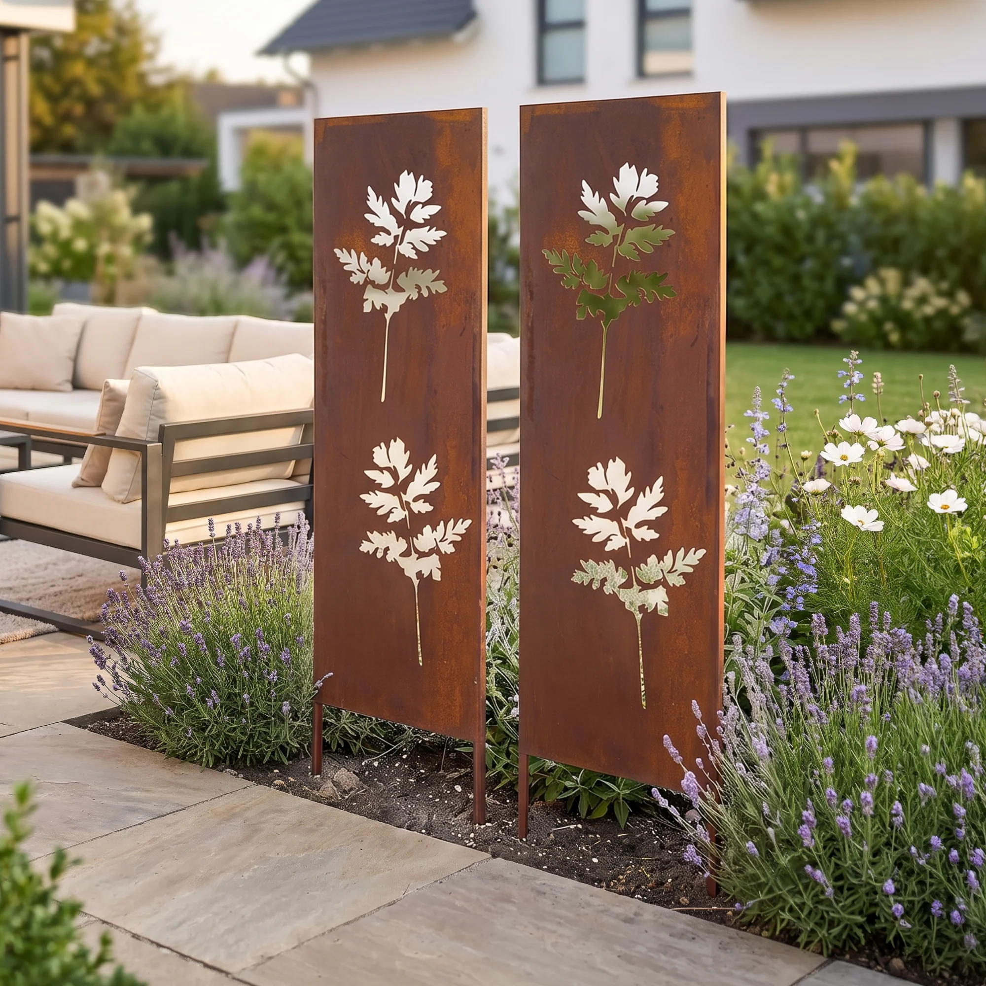 Gartenstecker Irsina 2er Set 160x50 cm Cortenstahl Edelrost [casa.pro] - Image 3