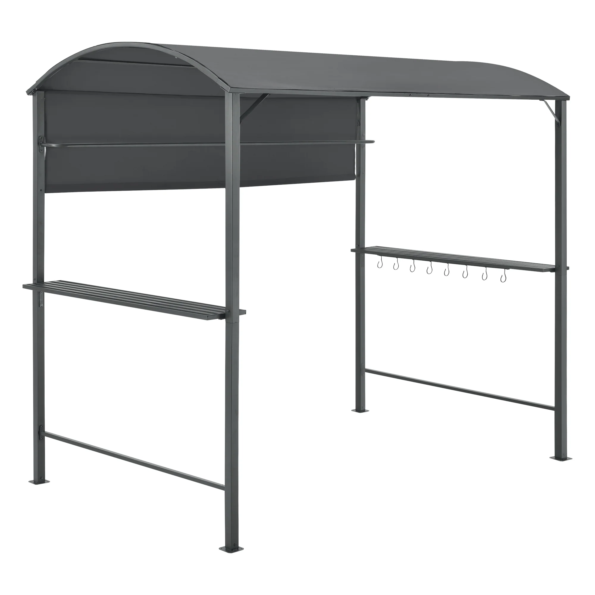 Grillpavillon Pyrgos 215x220x140 cm Dunkelgrau [en.casa]