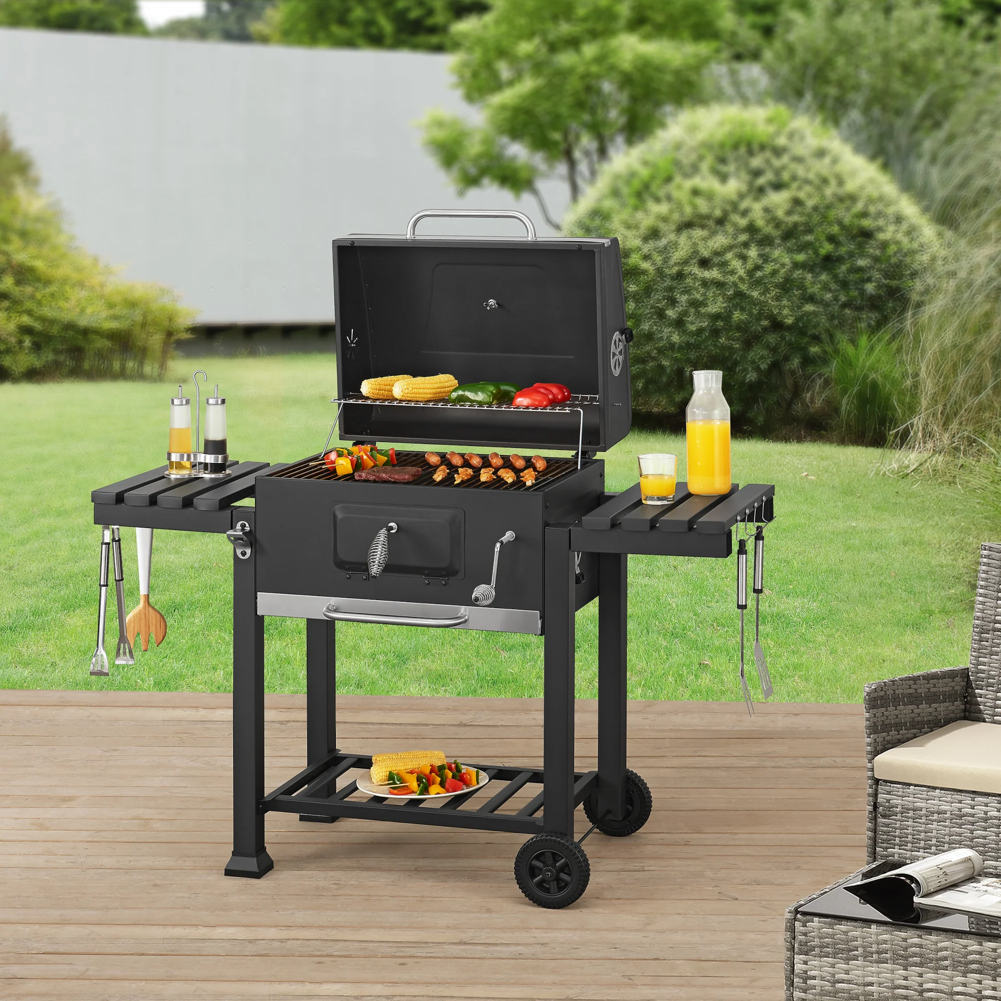 Grillwagen Arnad Schwarz [casa.pro] - Image 2