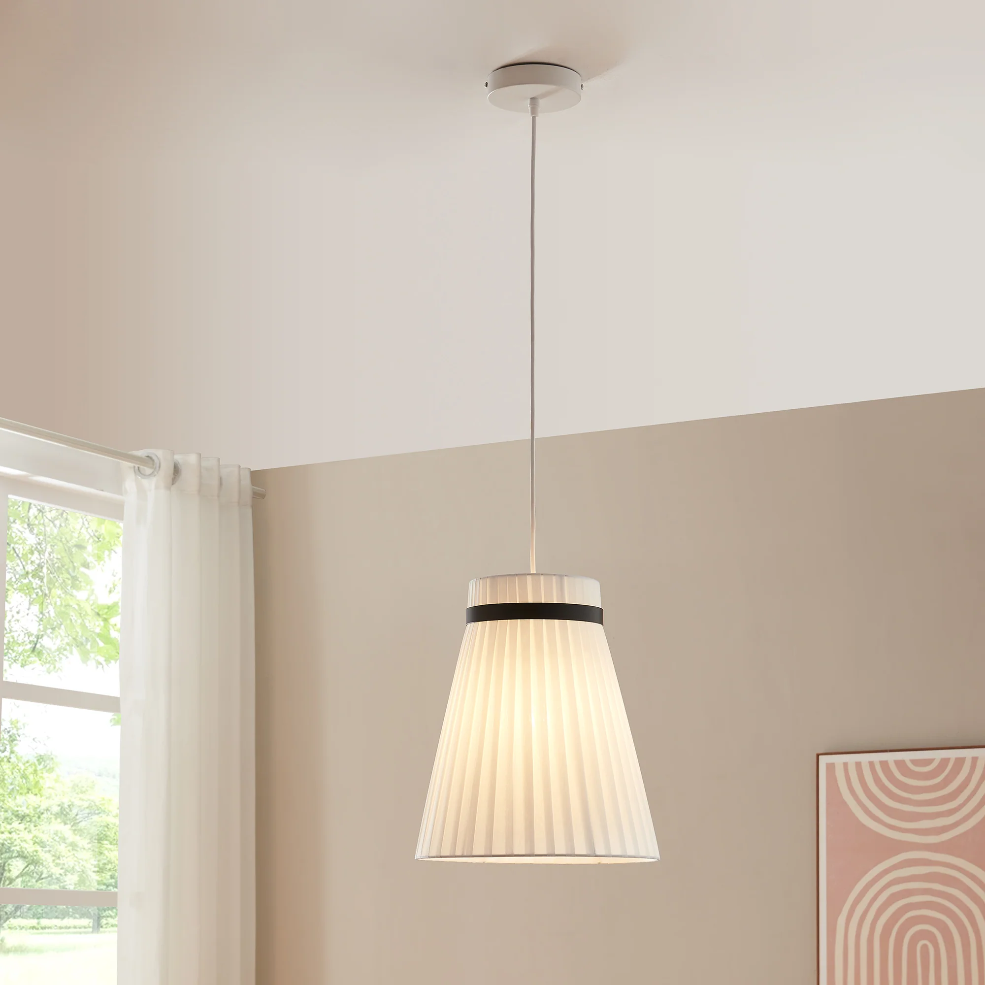 Hängeleuchte Broughton Weiß [lux.pro]