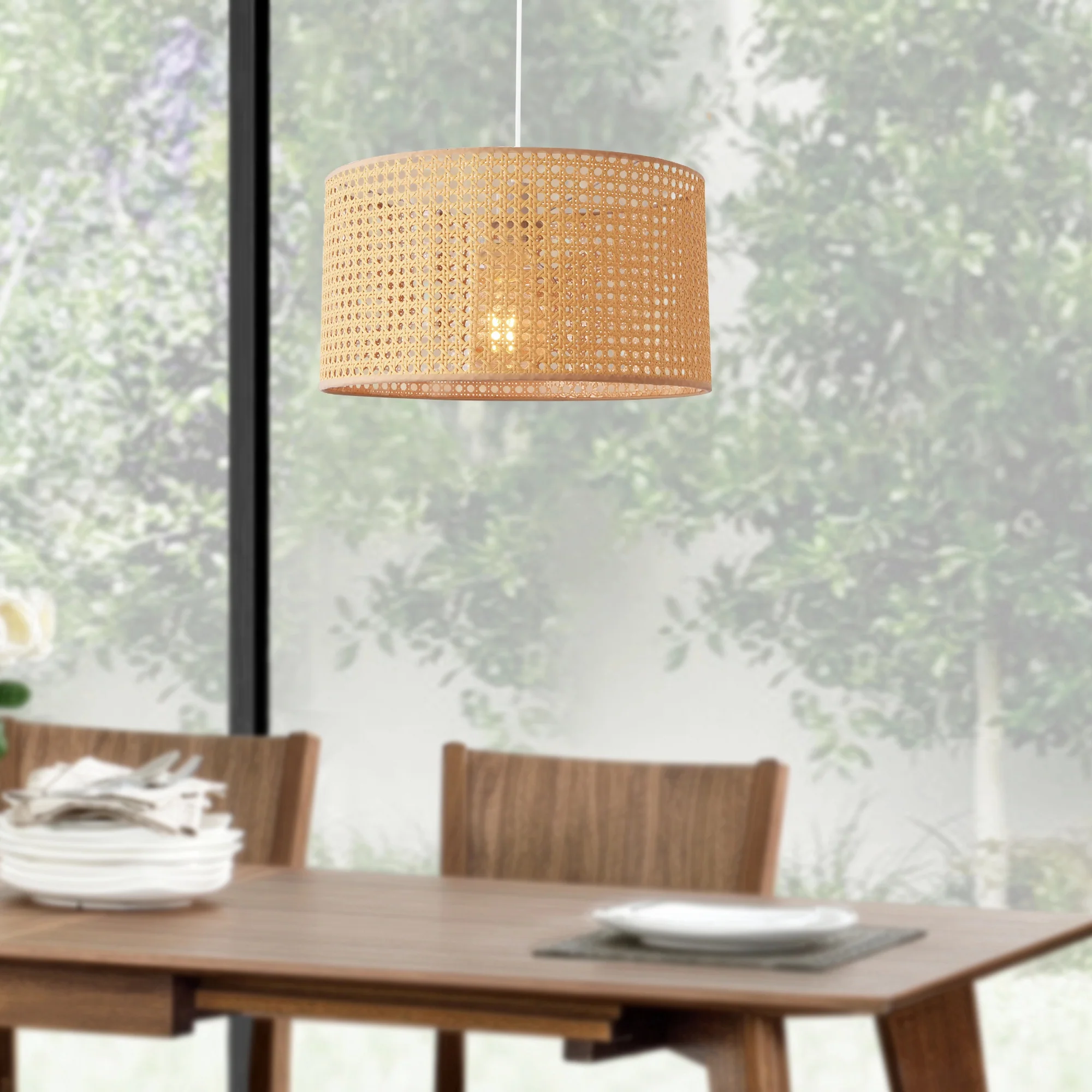 Hängeleuchte Shrewsbury Beige / Weiß [lux.pro]