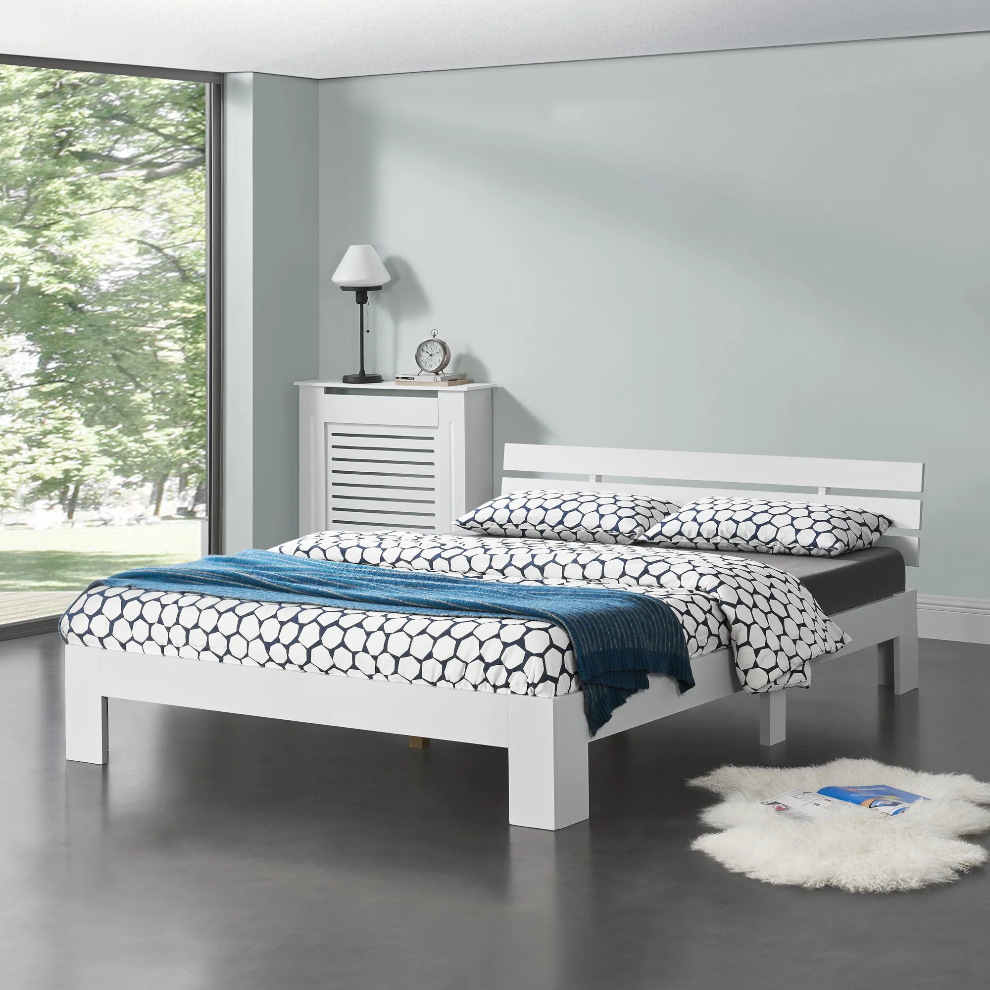 Holzbett Nivala mit Kopfteil versch. Farben und Größen en.casa - Image 28