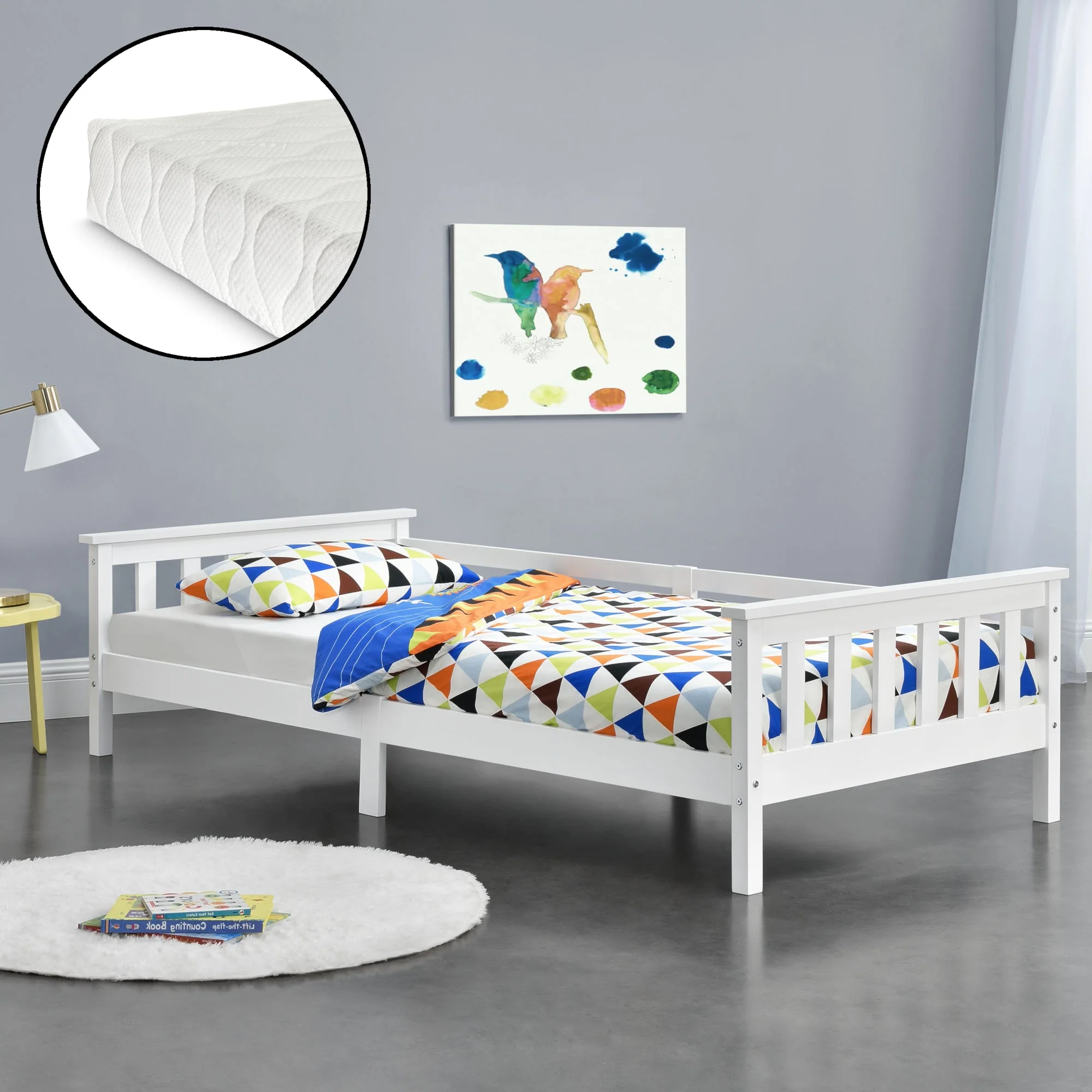 Kinderbett Nuuk mit Kaltschaummatratze in versch. Farben und Größen [en.casa] - Image 8