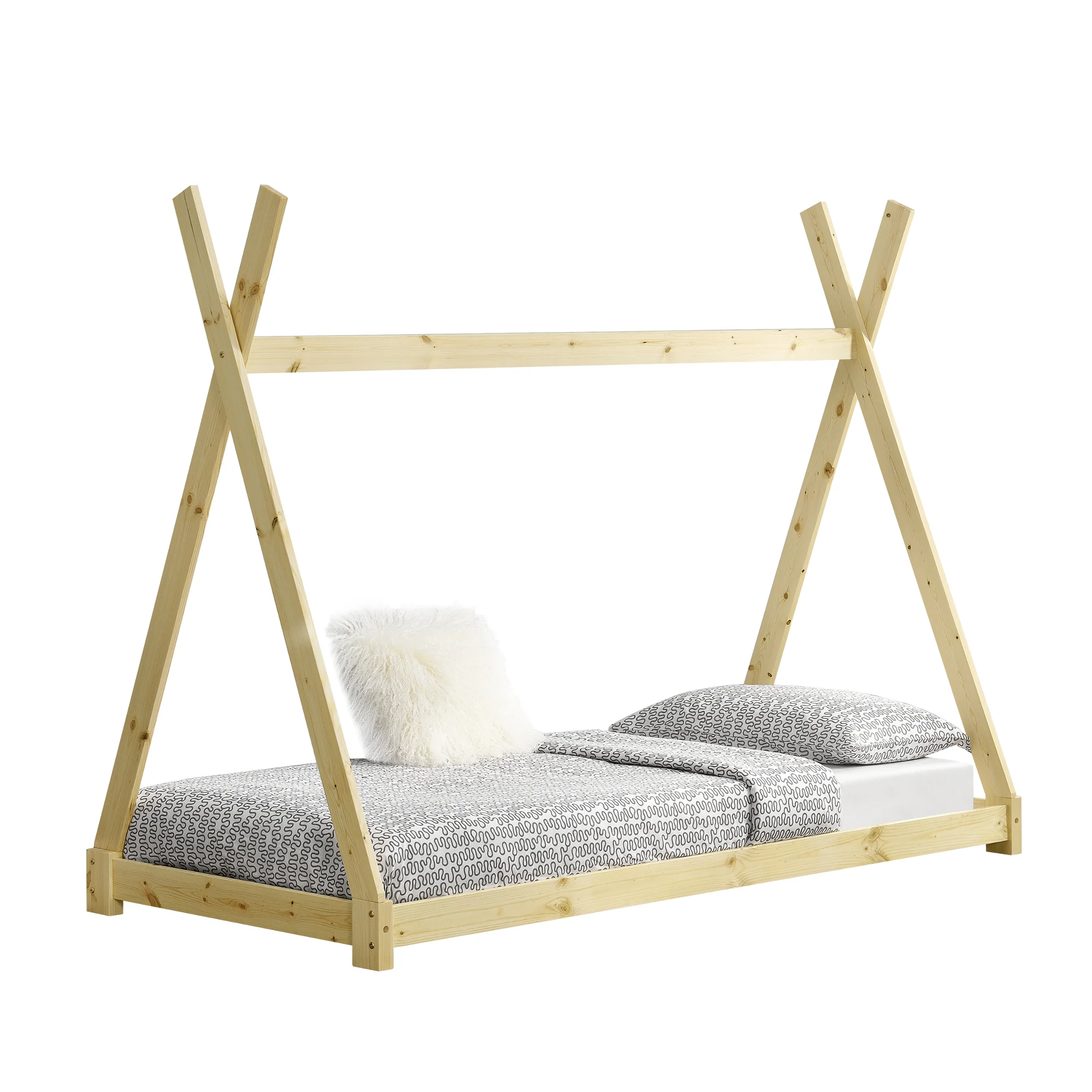 Kinderbett Onejda in Tipi-Design in versch. Größen und Farben [en.casa] - Image 2