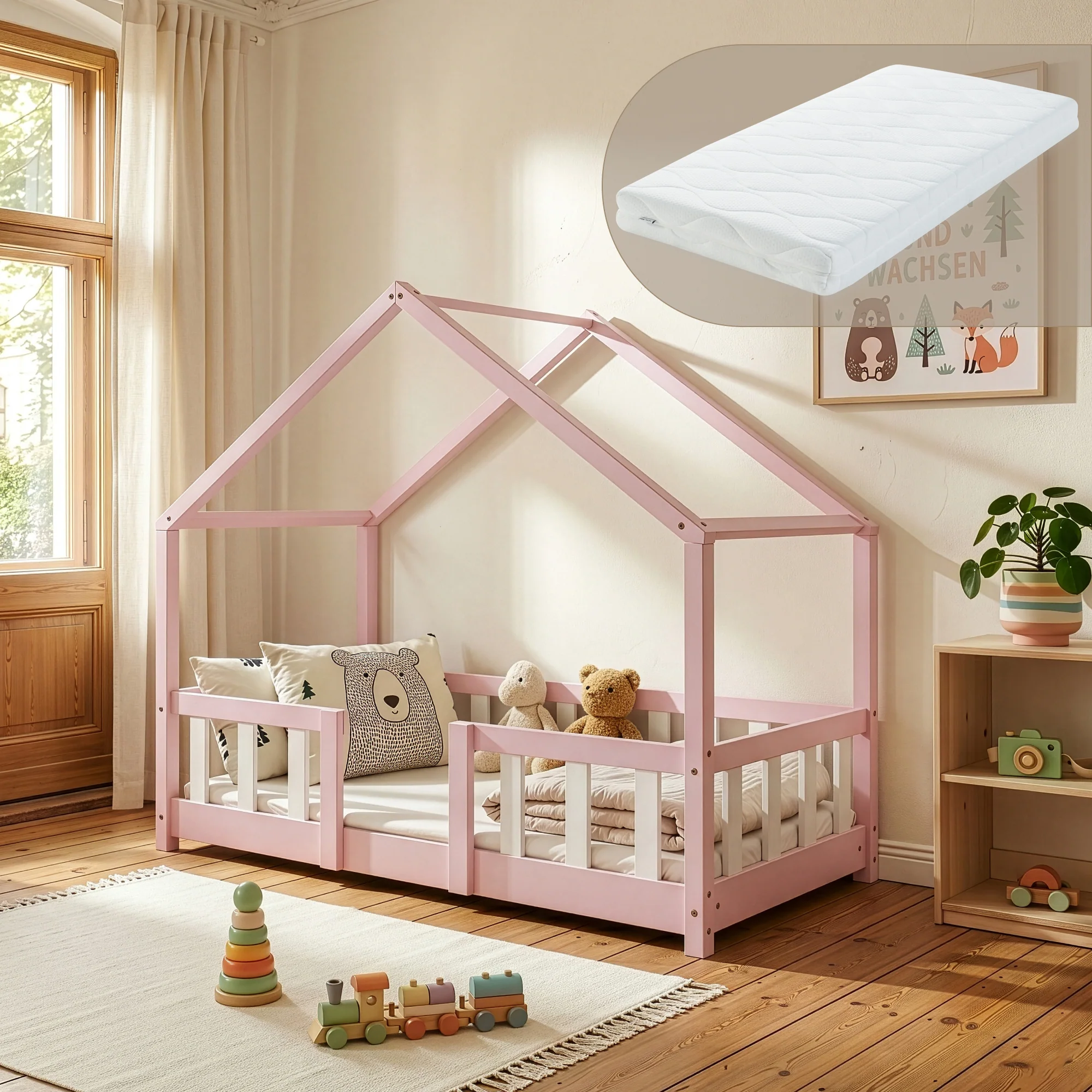 Kinderbett Treviolo mit Kaltschaummatratze [en.casa] - Image 21