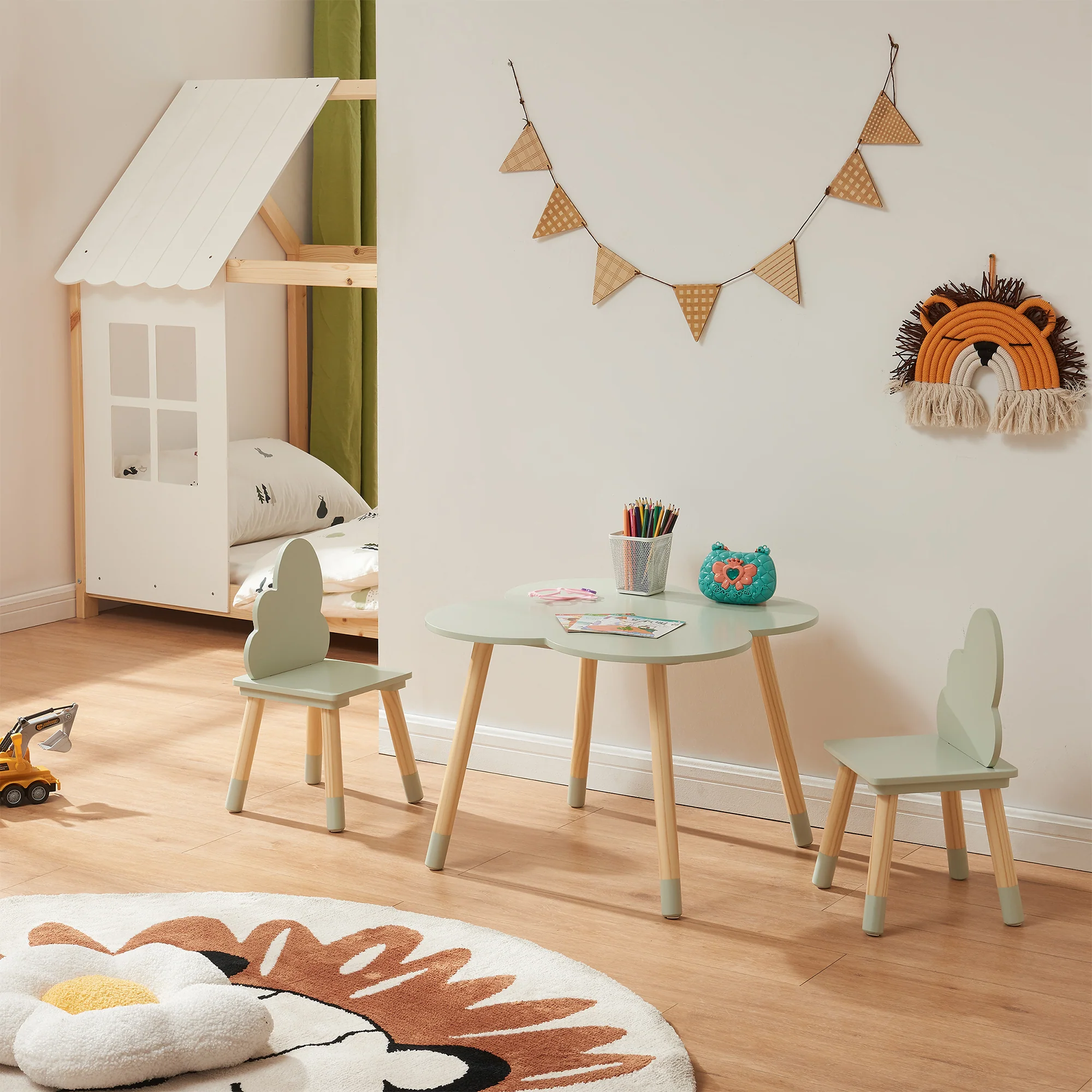 Kindersitzgruppe Epim mit Wolkendesign [en.casa] - Image 2