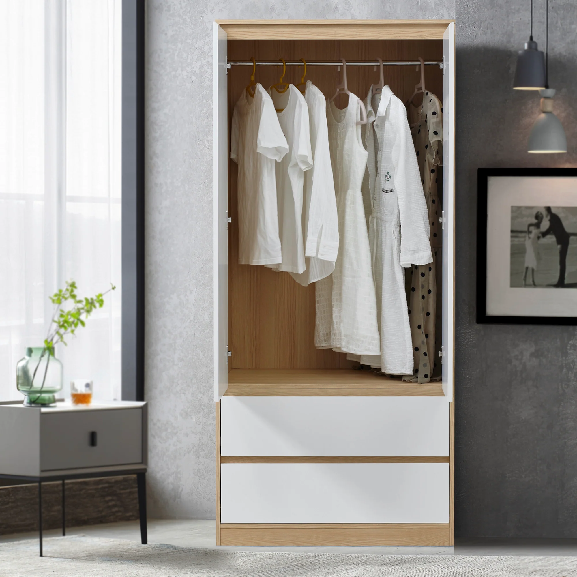 Kleiderschrank Bastheim in versch. Größen und Ausführungen [en.casa] - Image 4