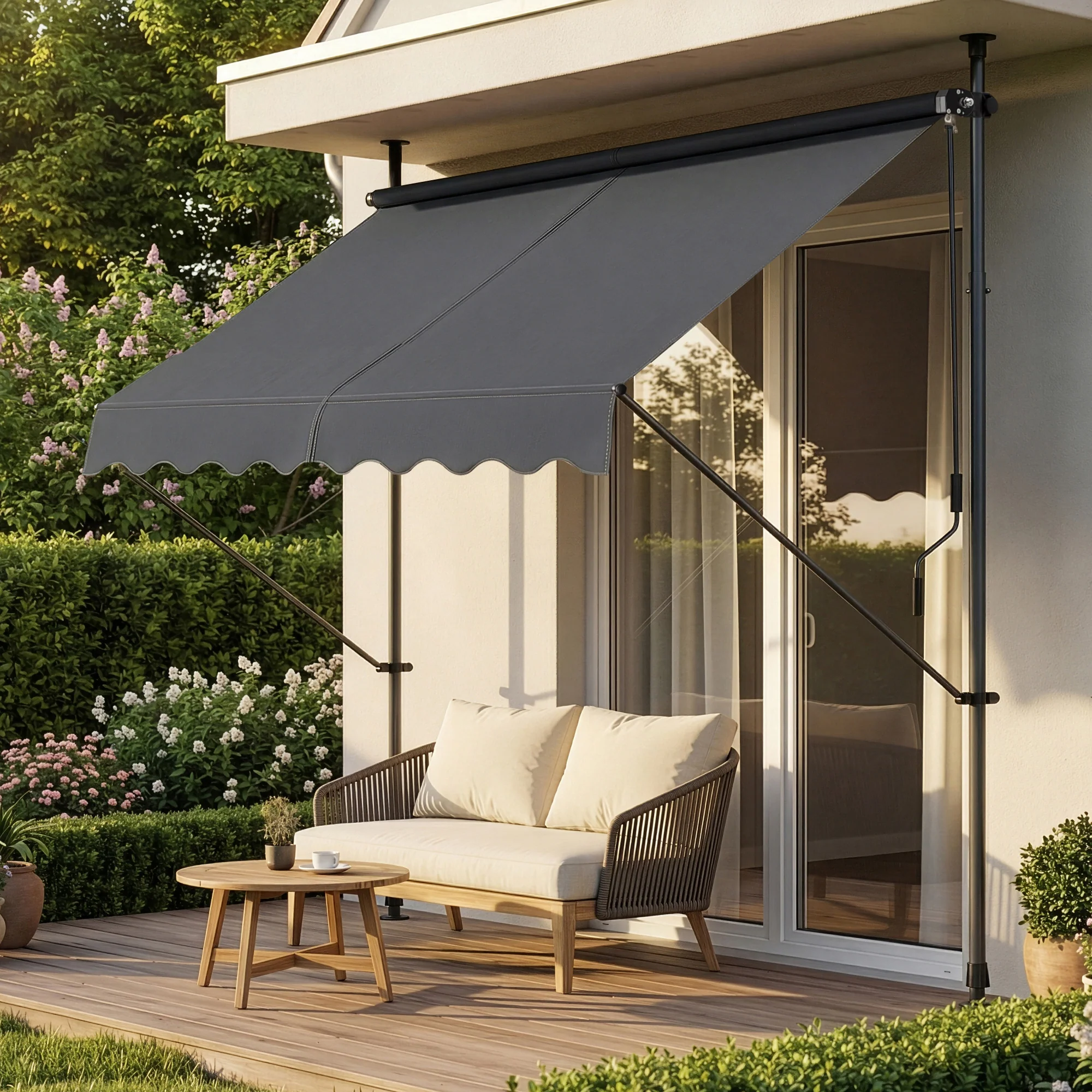 Klemmmarkise Stem Grau oder Sandfarben [pro.tec] - Image 24