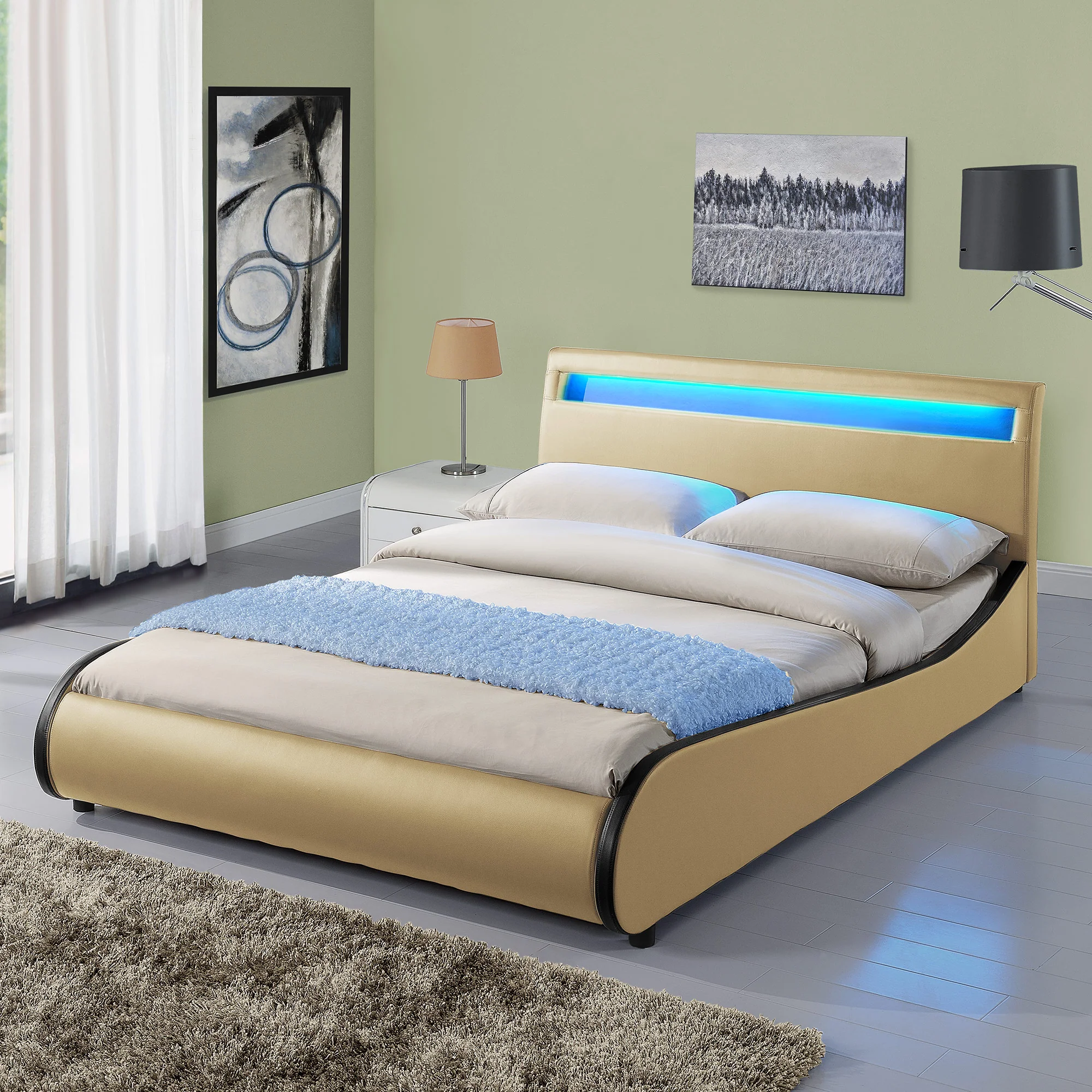 LED Polsterbett Valencia in versch. Farben und Größen [Corium] - Image 8