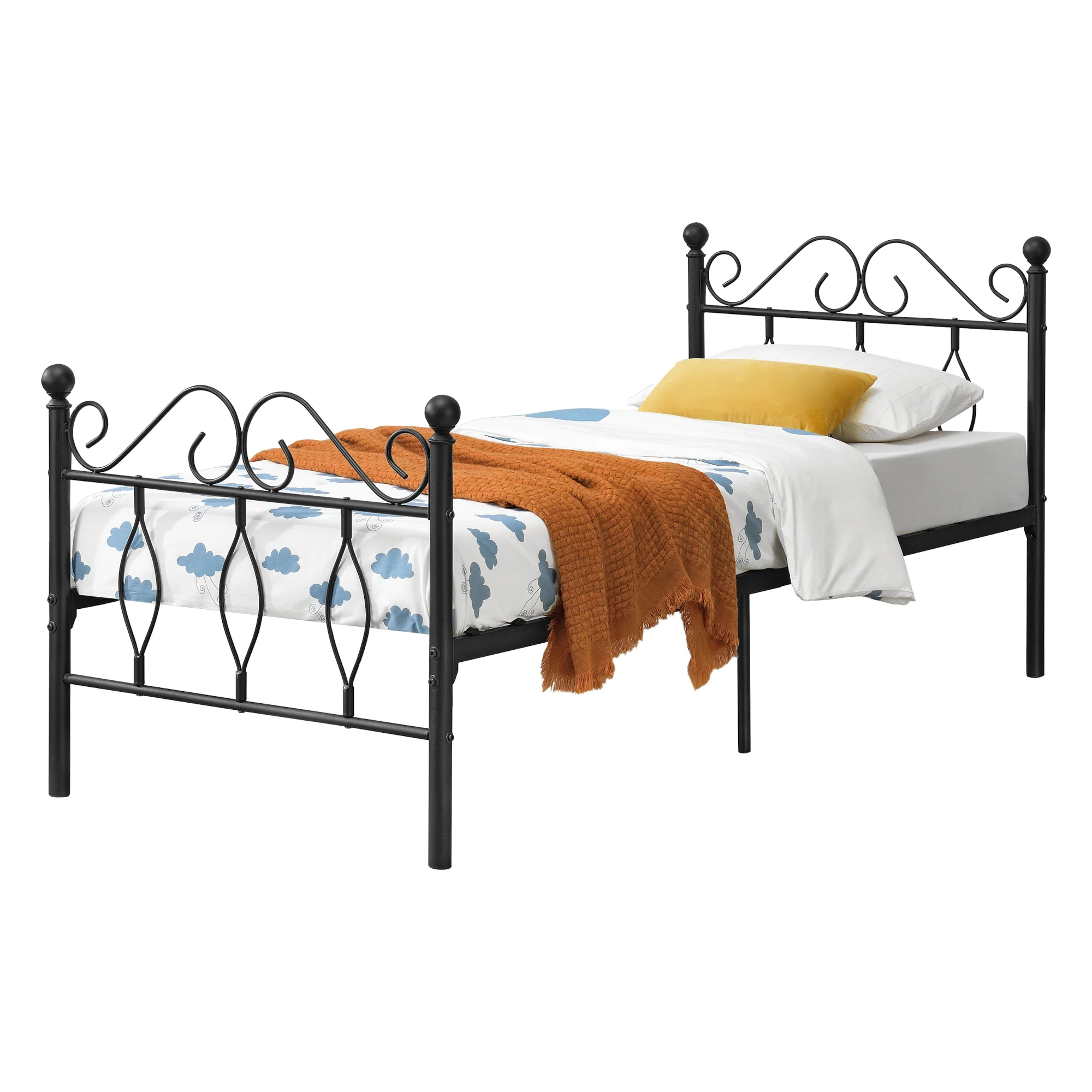 Metallbett Apolda bis 300kg versch. Größen Schwarz en.casa - Image 2