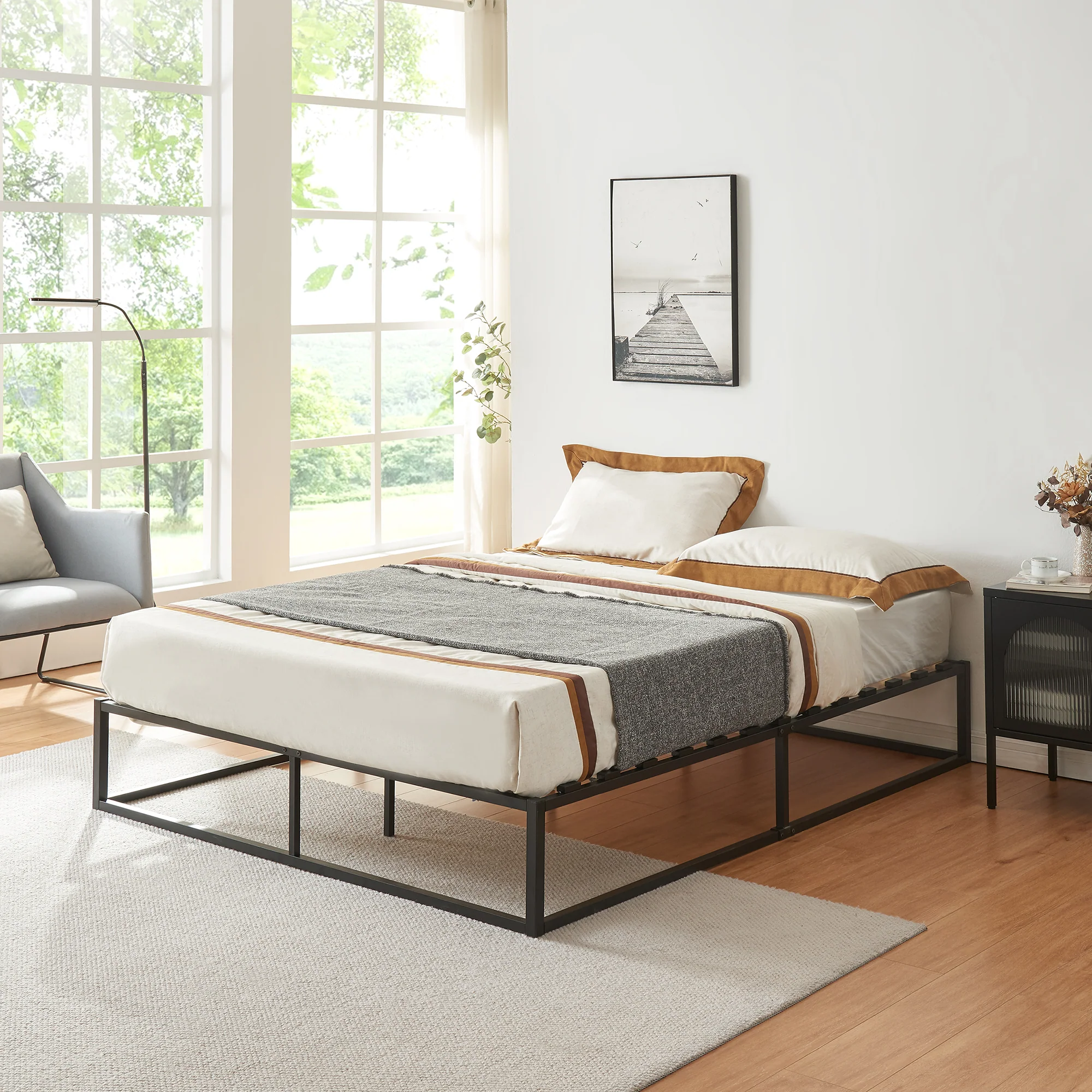 Metallbett Kreta in versch. Farben und Größen [en.casa] - Image 3