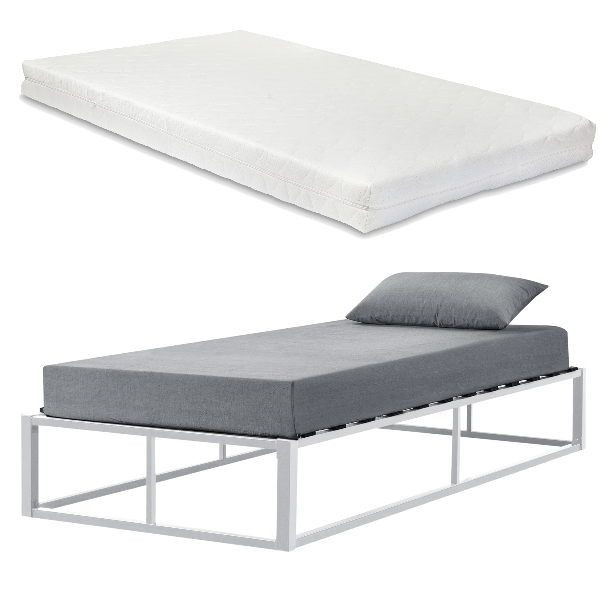 Metallbett Kreta mit Kaltschaummatratze in versch. Farben und Größen [en.casa] - Image 7