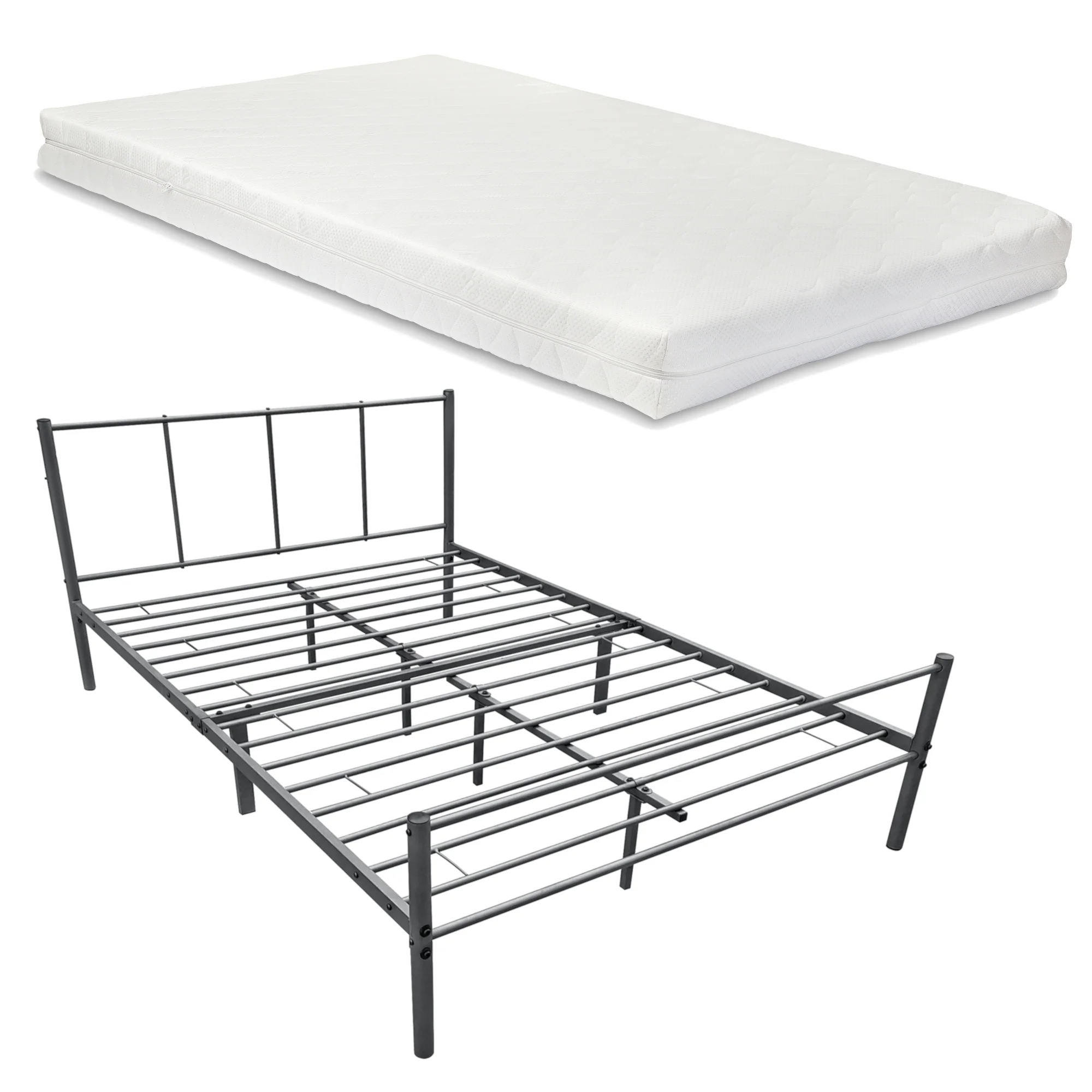 Metallbett Laos mit Kaltschaummatratze in versch. Farben und Größen en.casa - Image 2