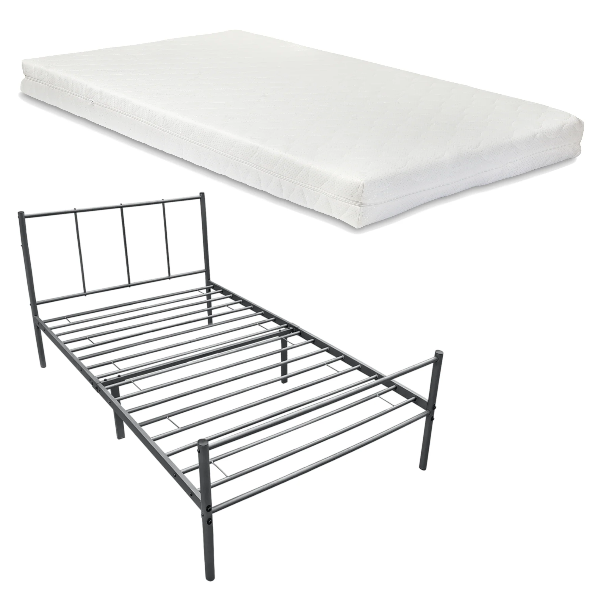 Metallbett Laos mit Kaltschaummatratze in versch. Farben und Größen en.casa - Image 4