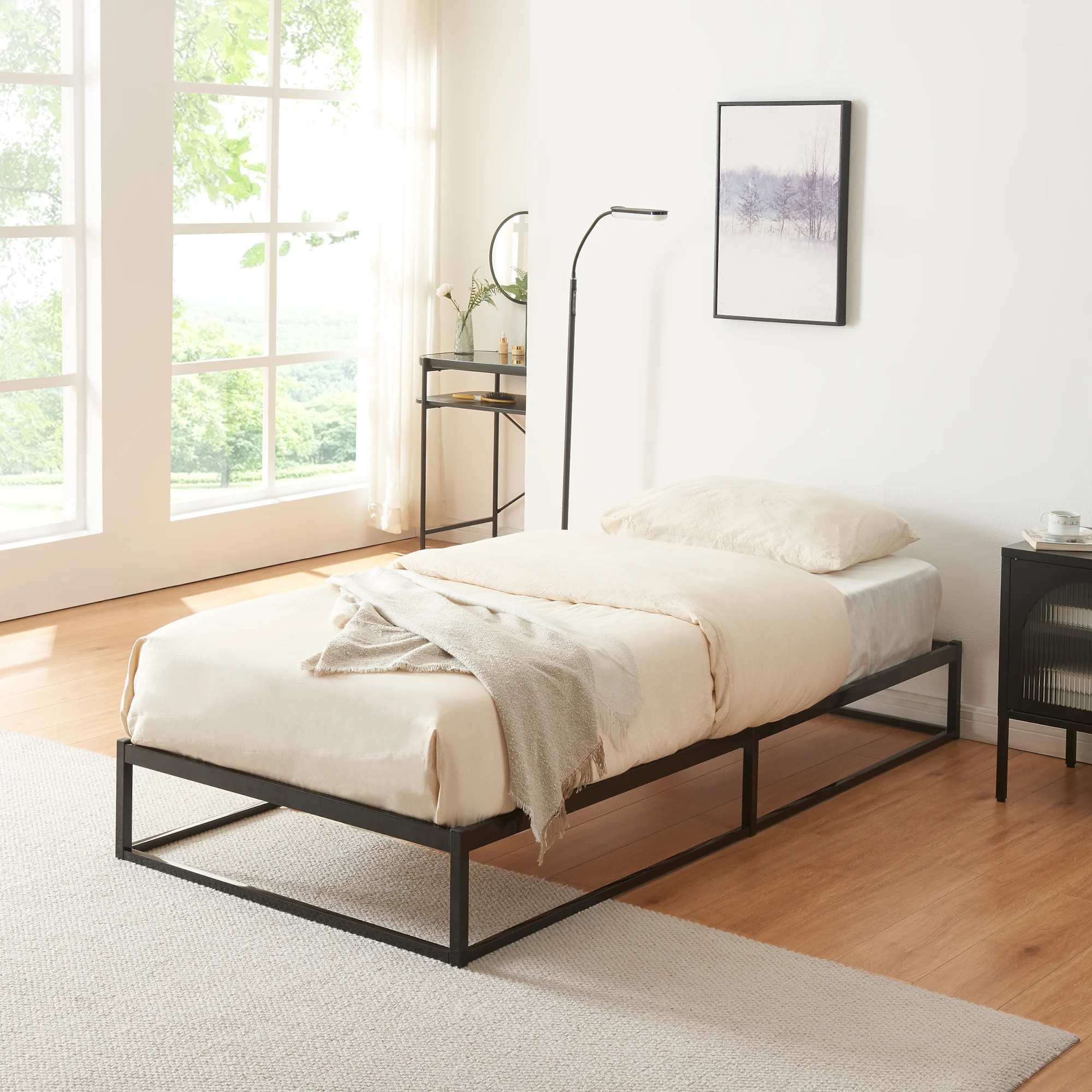 Metallbett Trerunta Stahl Schwarz [en.casa] - Image 5