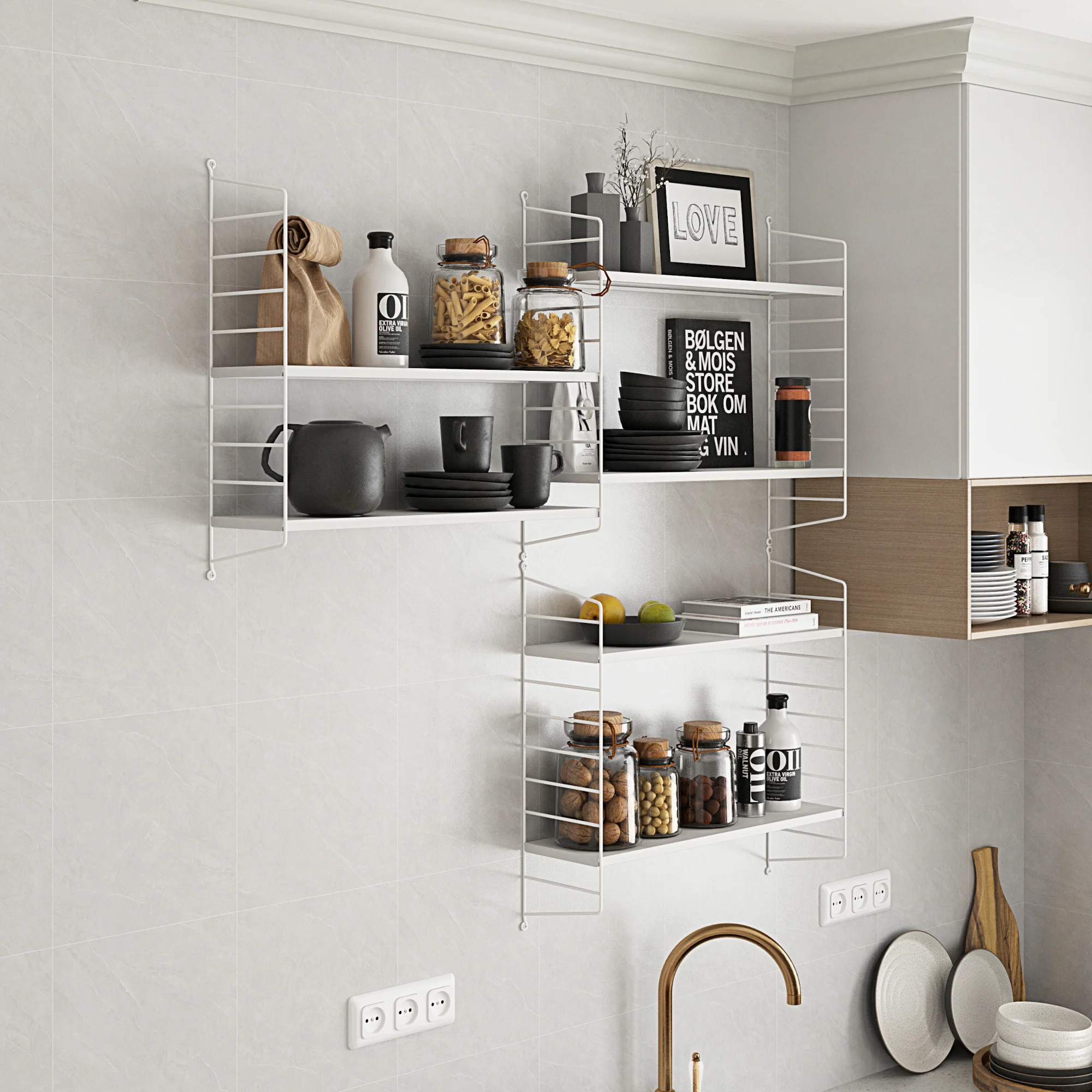 Modulares Wandregal Strängnäs [en.casa] - Image 64