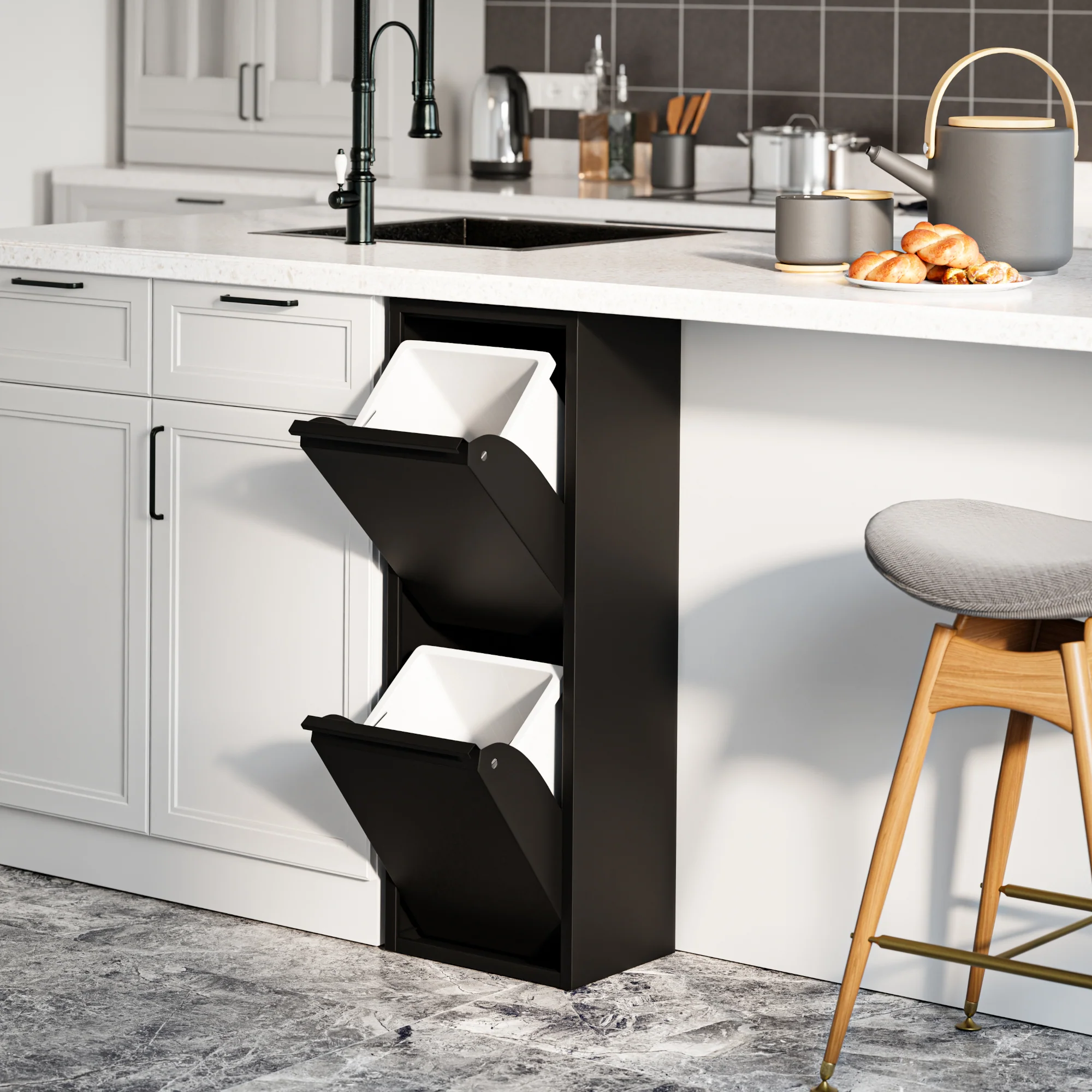 Mülltrennschrank Sollentuna [en.casa] - Image 2
