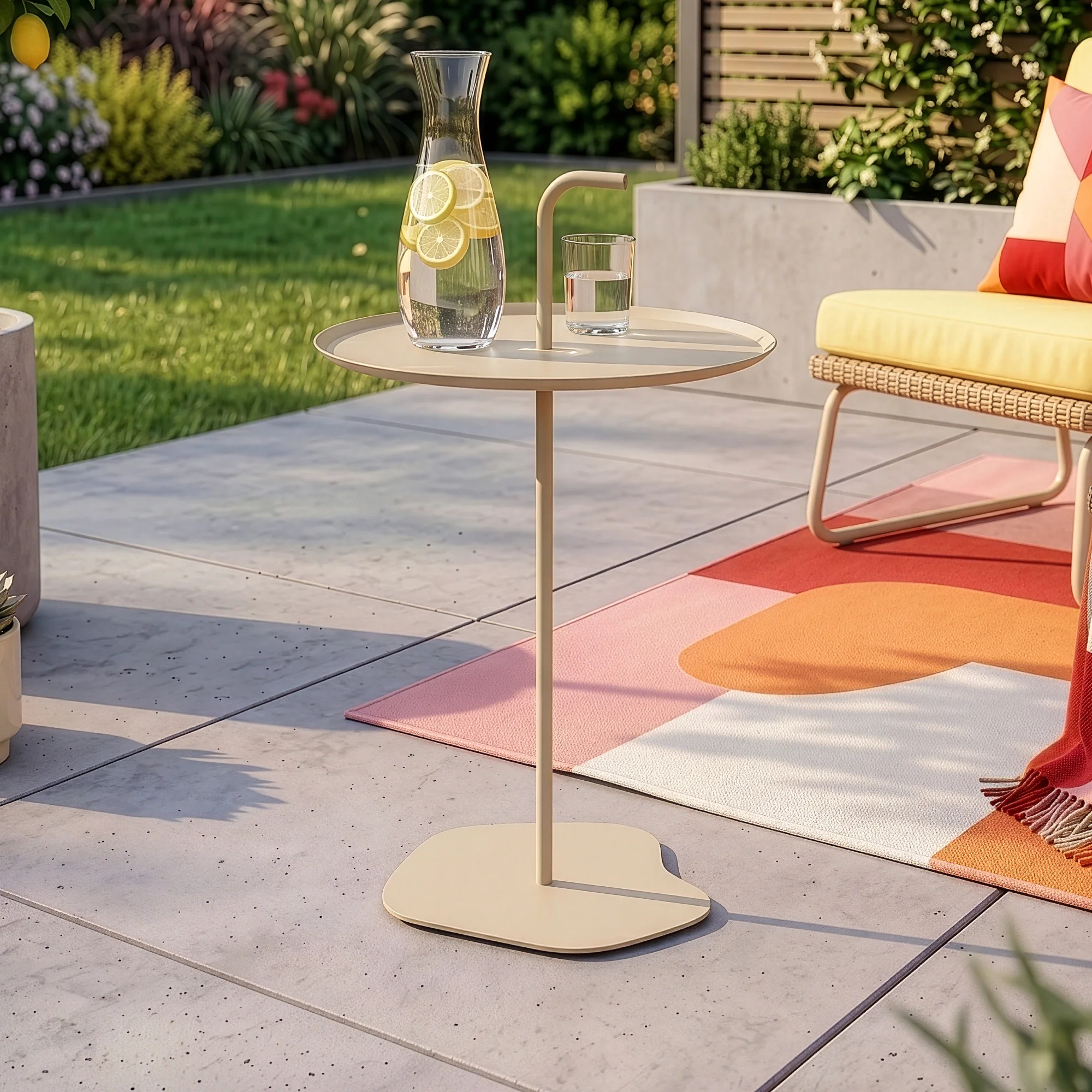 Outdoor-Metalltisch Calimera 57 x Ø38 cm [casa.pro] - Image 3