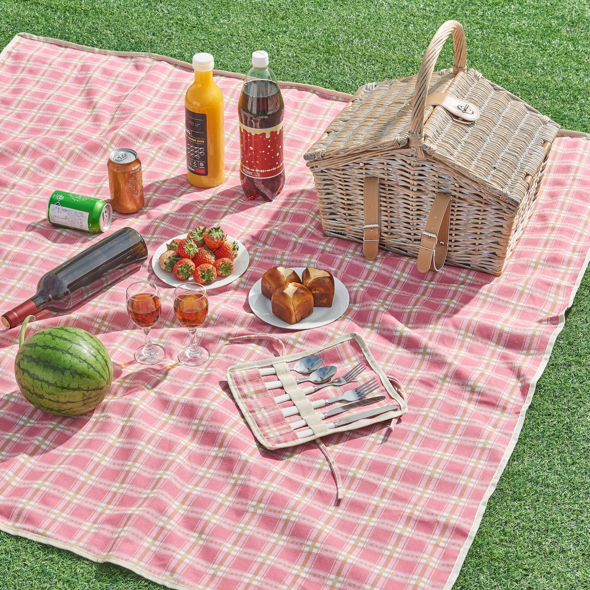 Picknickkorb Bucchianico für 2 Personen Komplettset [casa.pro]