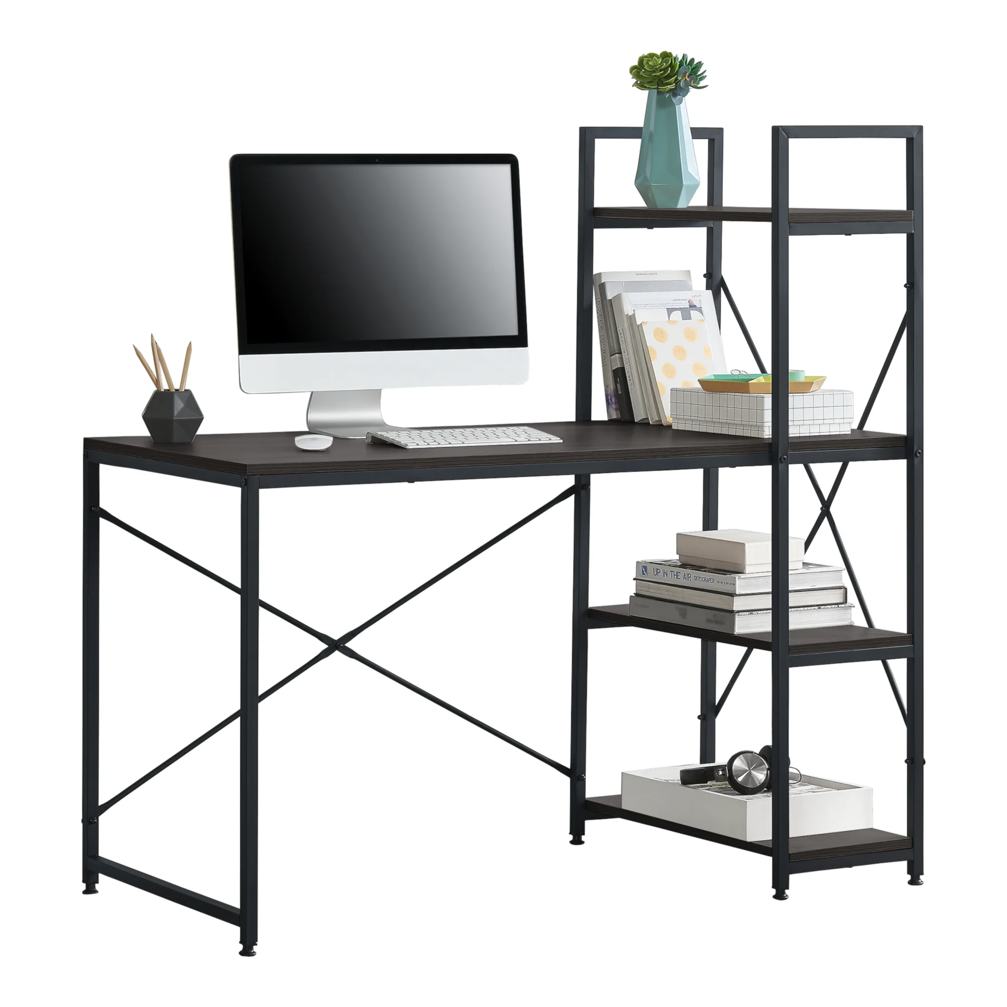 Schreibtisch Stavanger 120x60x122 cm [en.casa] - Image 2