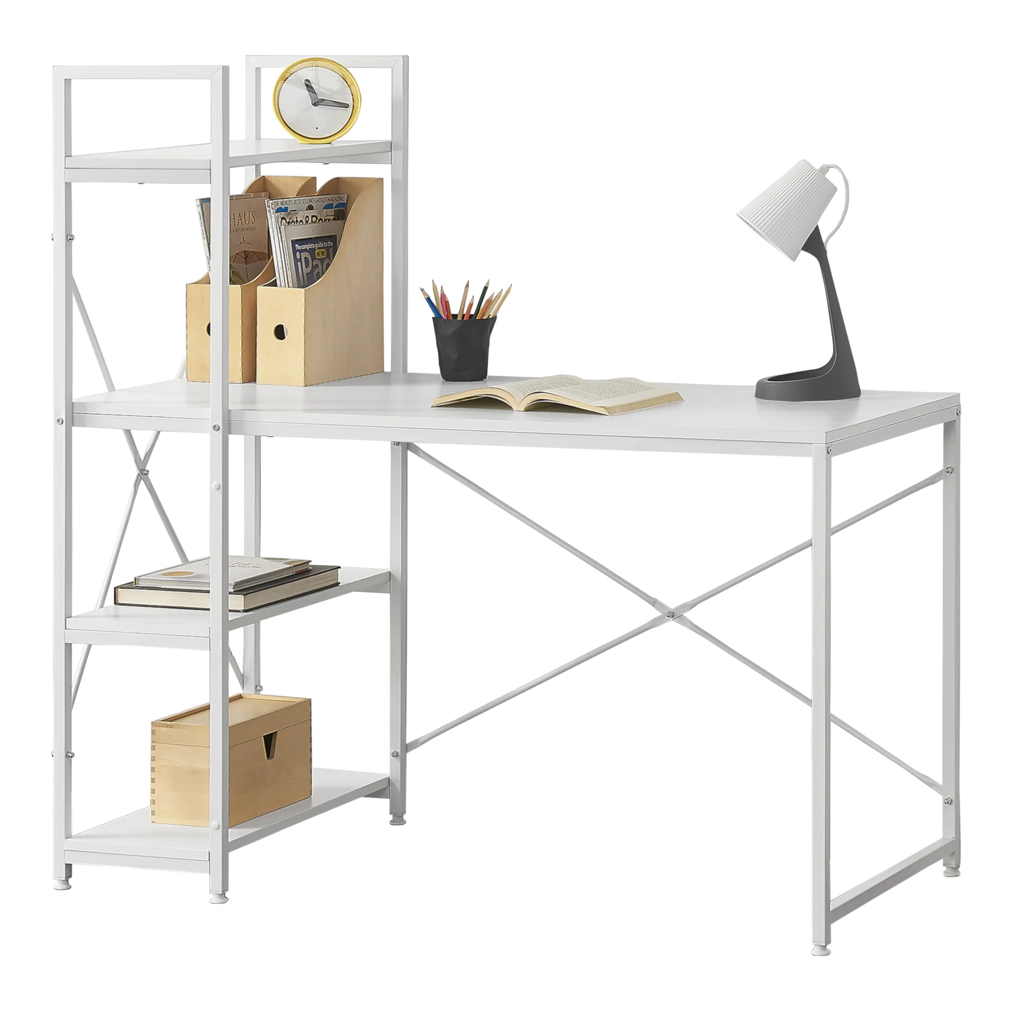 Schreibtisch Stavanger 120x60x122 cm [en.casa] - Image 3