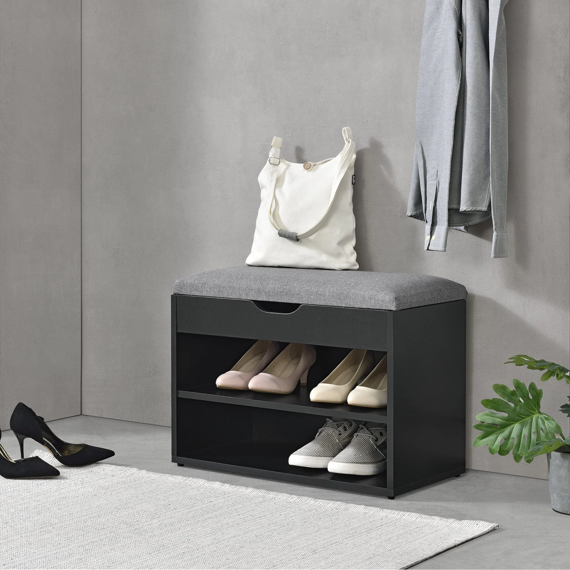 Schuhbank Gentofte 60x30x46cm [en.casa] - Image 5