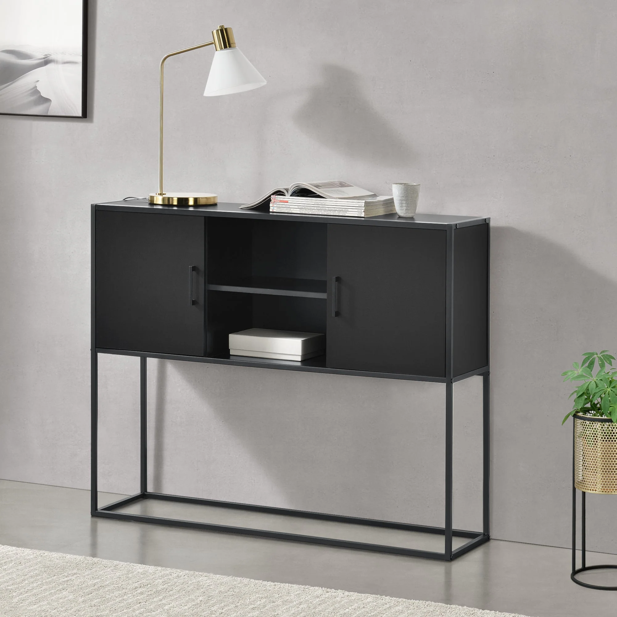 Sideboard Motala mit Ablage und Schranktüren versch.Farben [en.casa] - Image 4