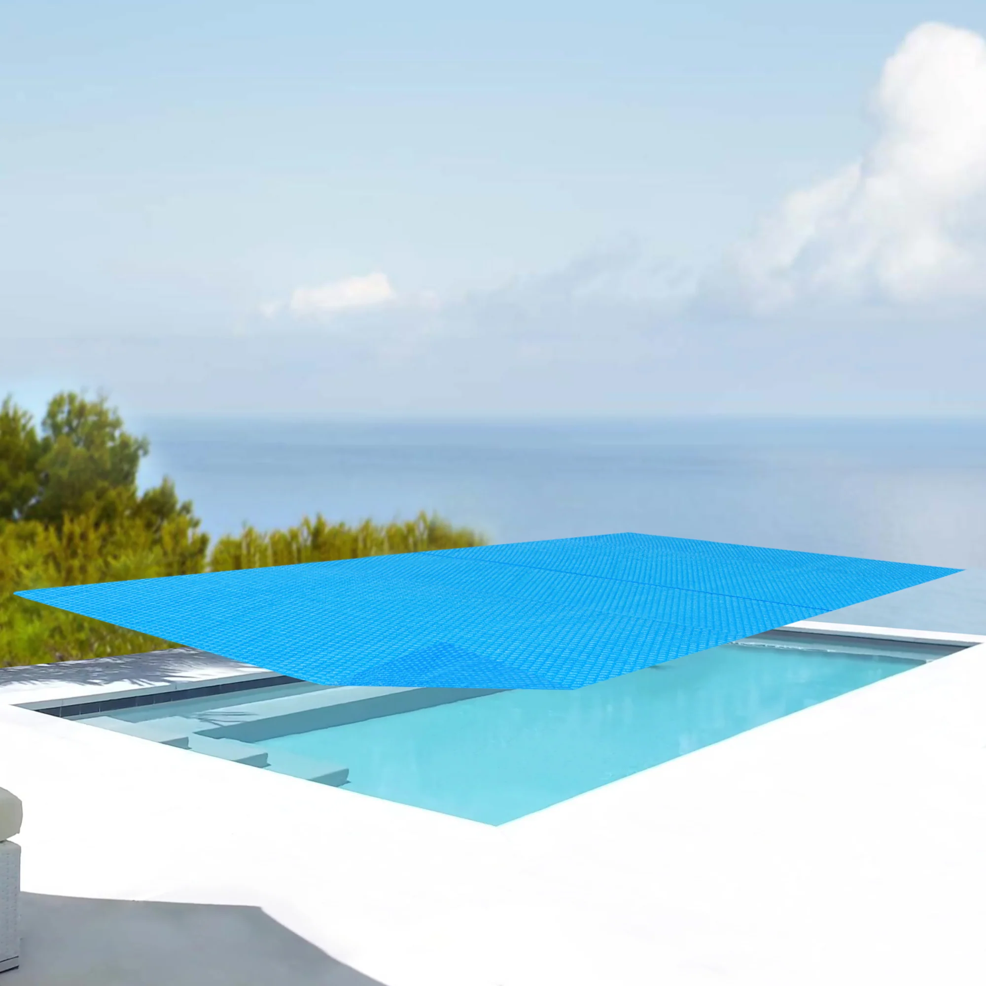 Solar Poolabdeckung Ferrarno Blau eckig [en.casa] - Image 2