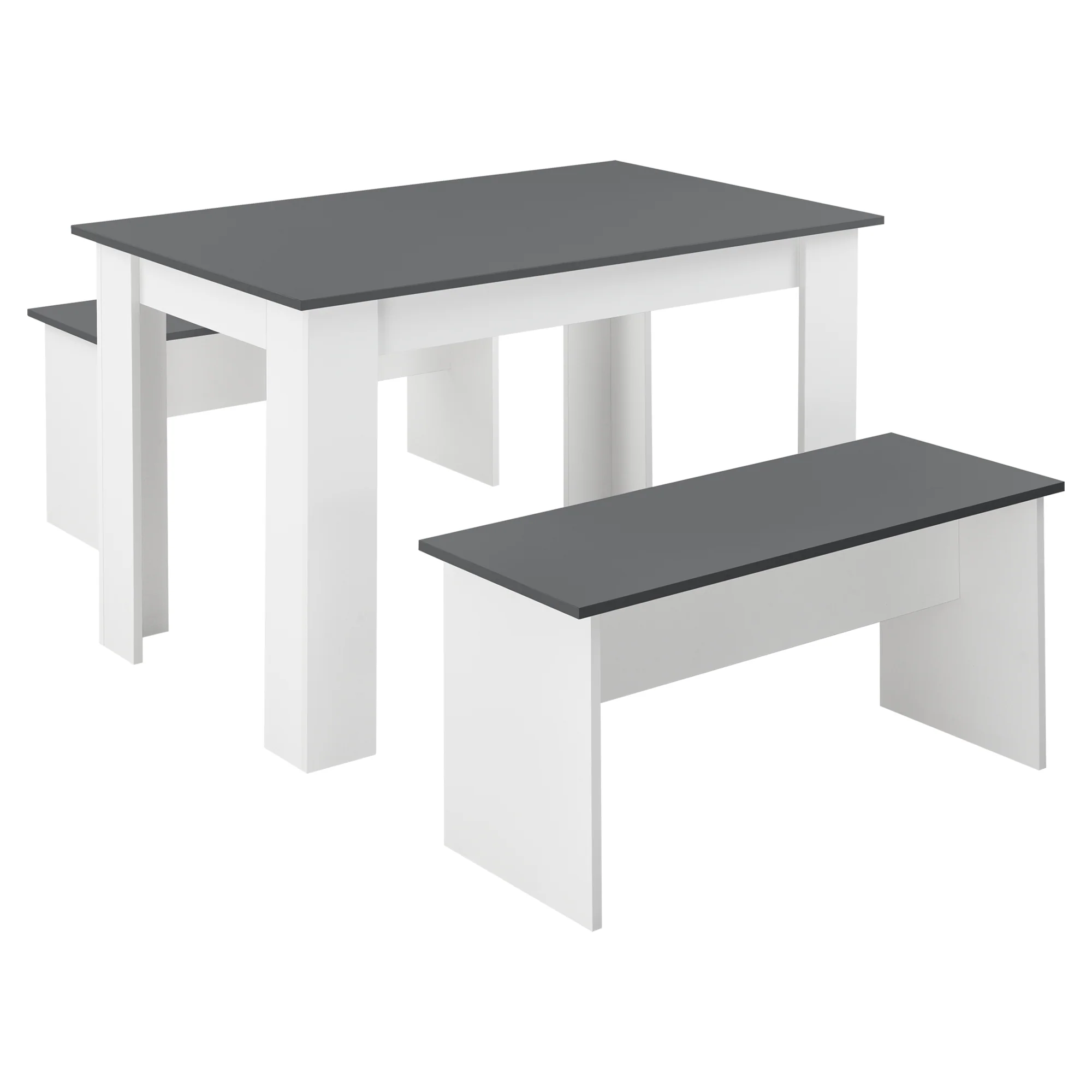 Tisch- und Bank Set 110x70 cm in versch. Farben en.casa - Image 4